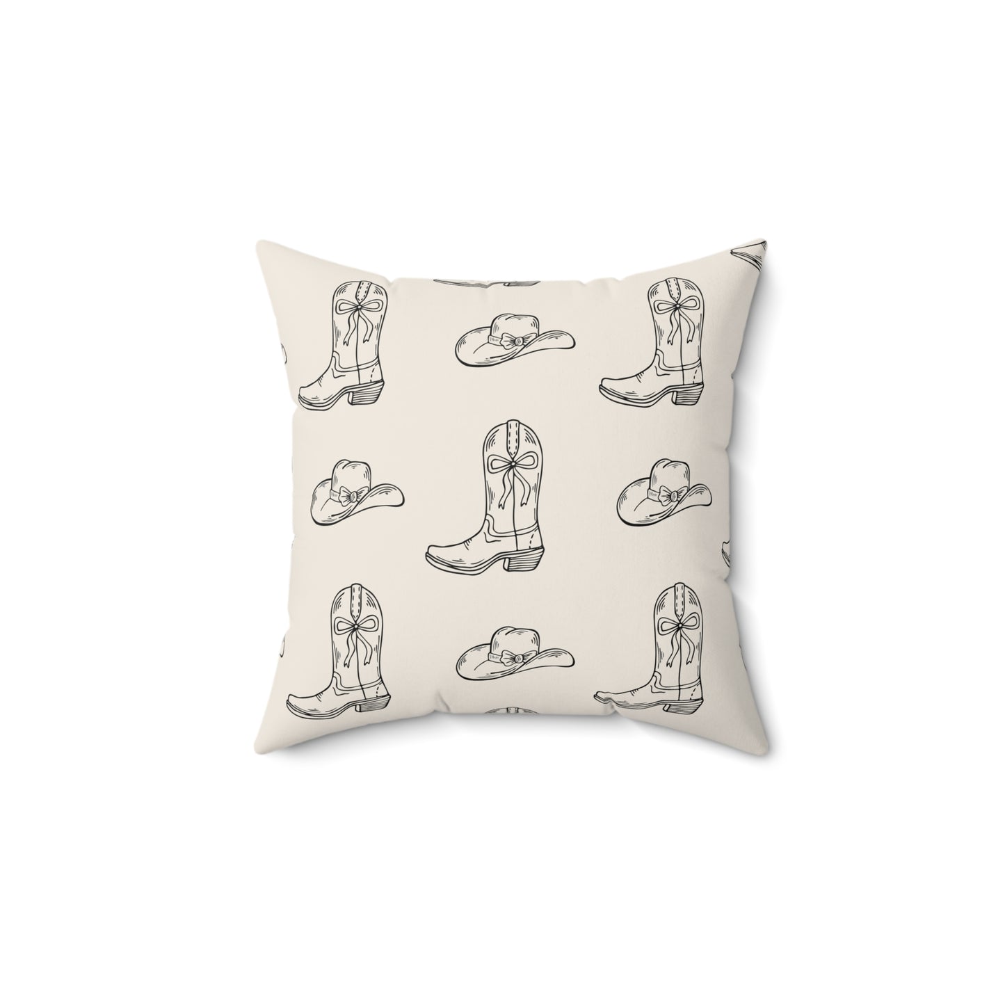 Cowgirl Boot and Hat Decor Pillow