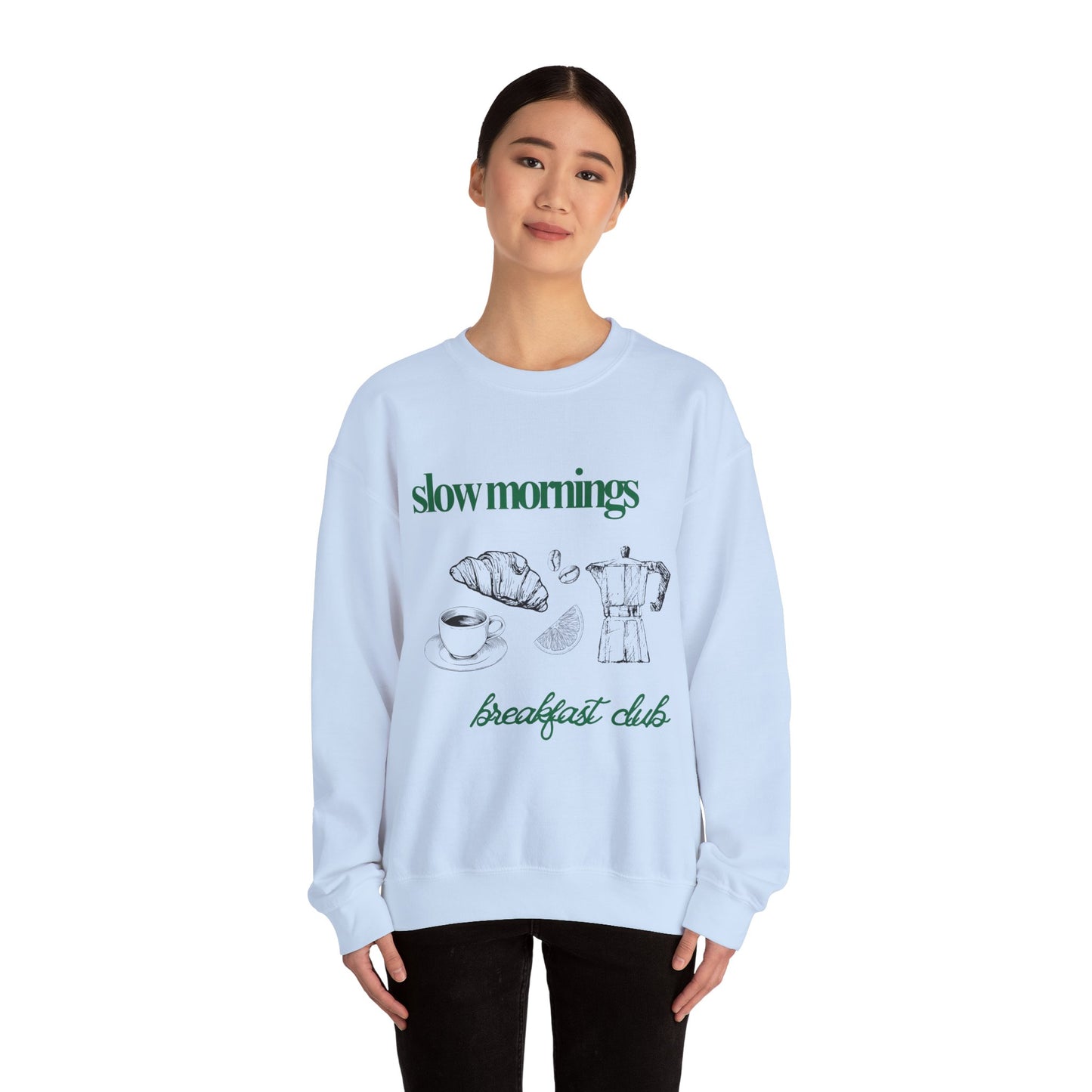 Slow Mornings Breakfast Club Coffee Graphic Sweatshirt