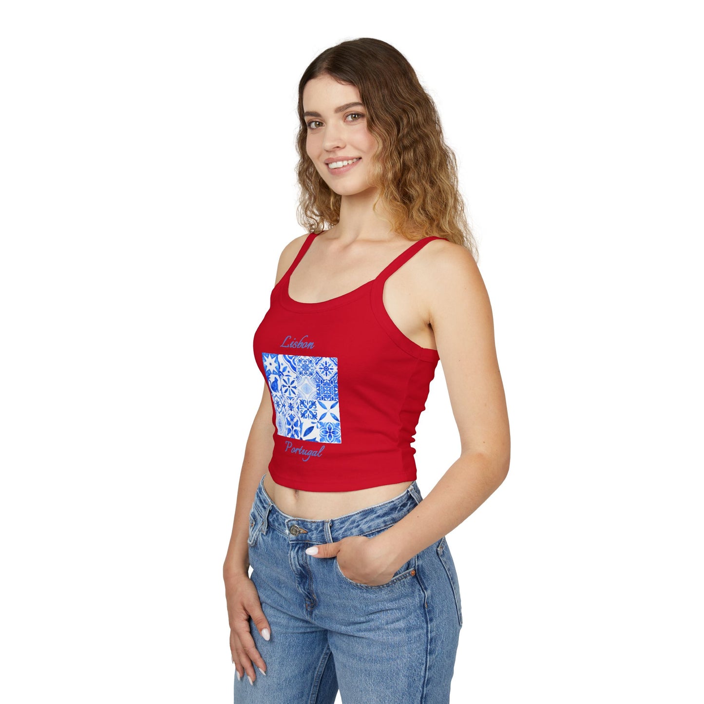 Lisbon Portugal Spaghetti Strap Tank Top