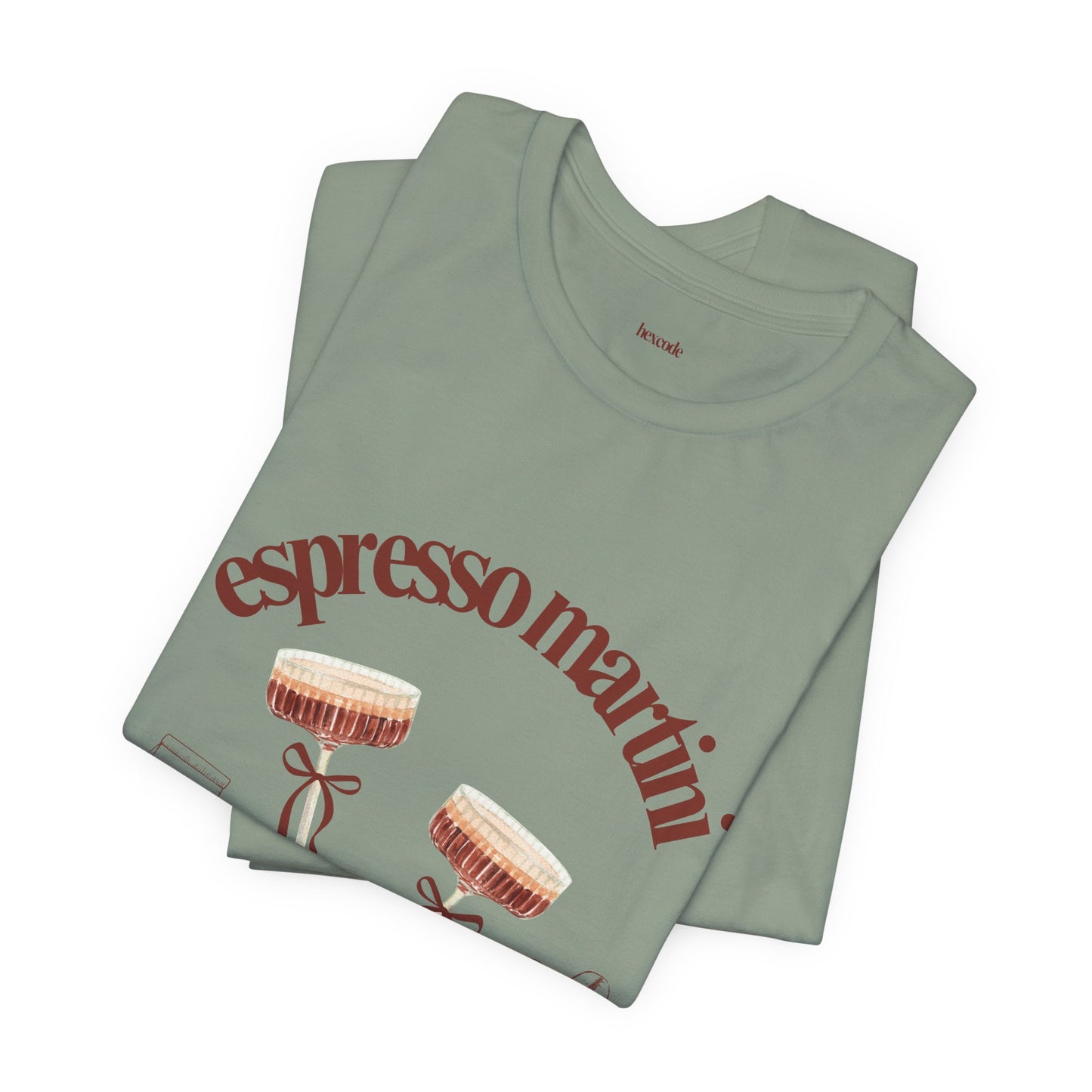 Espresso Martini Coffee Club Two Tinis Graphic Streetwear T-Shirt