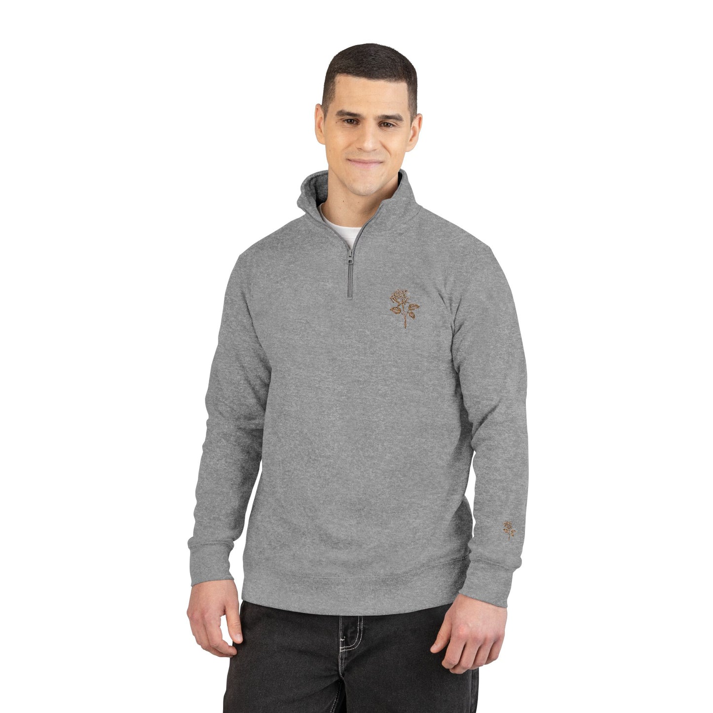 Hexcode Rose Embroidered Unisex Fleece Pullover