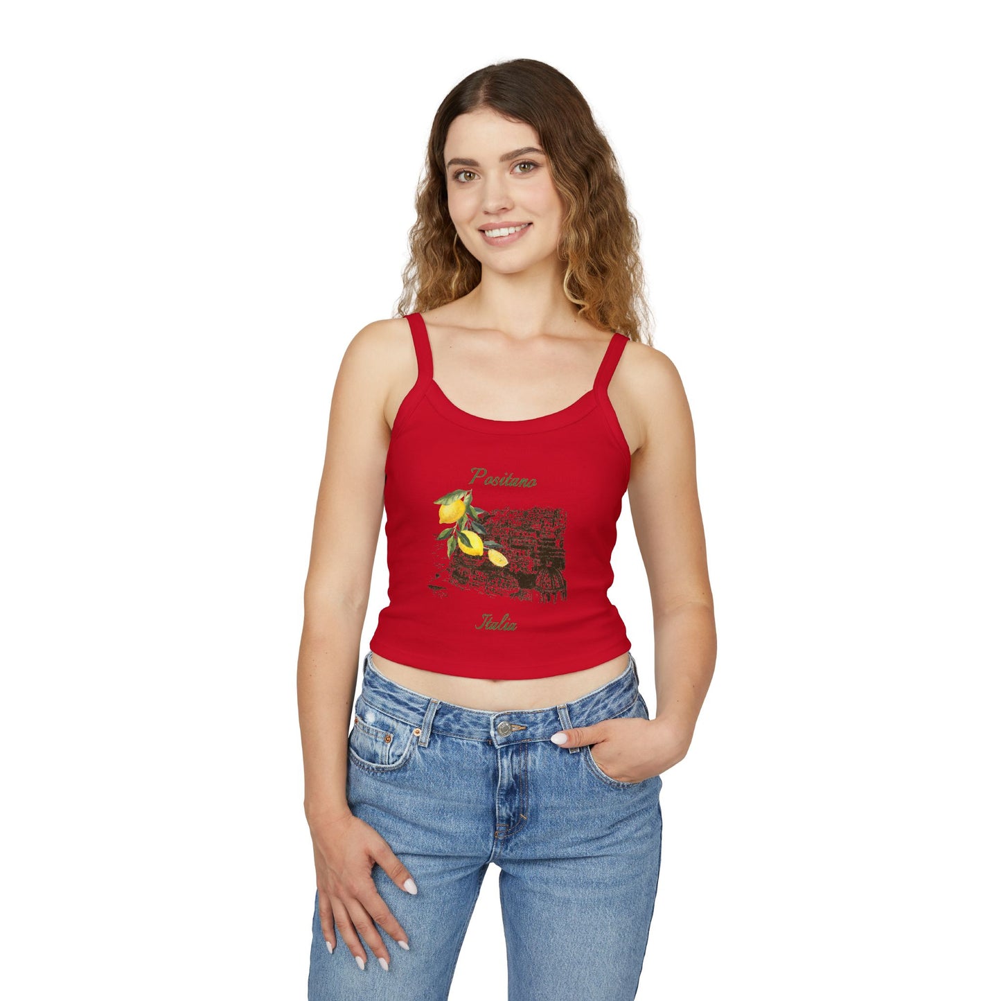 Positano Italy Spaghetti Strap Tank Top
