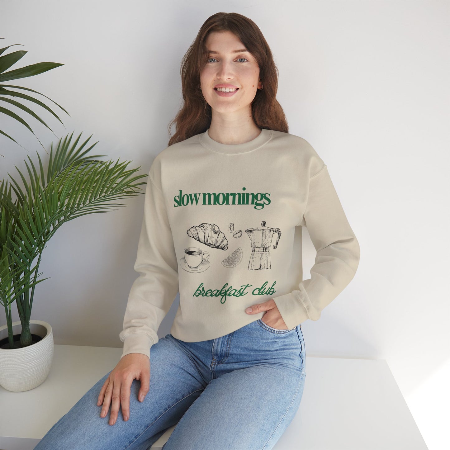 Slow Mornings Breakfast Club Coffee Graphic Sweatshirt