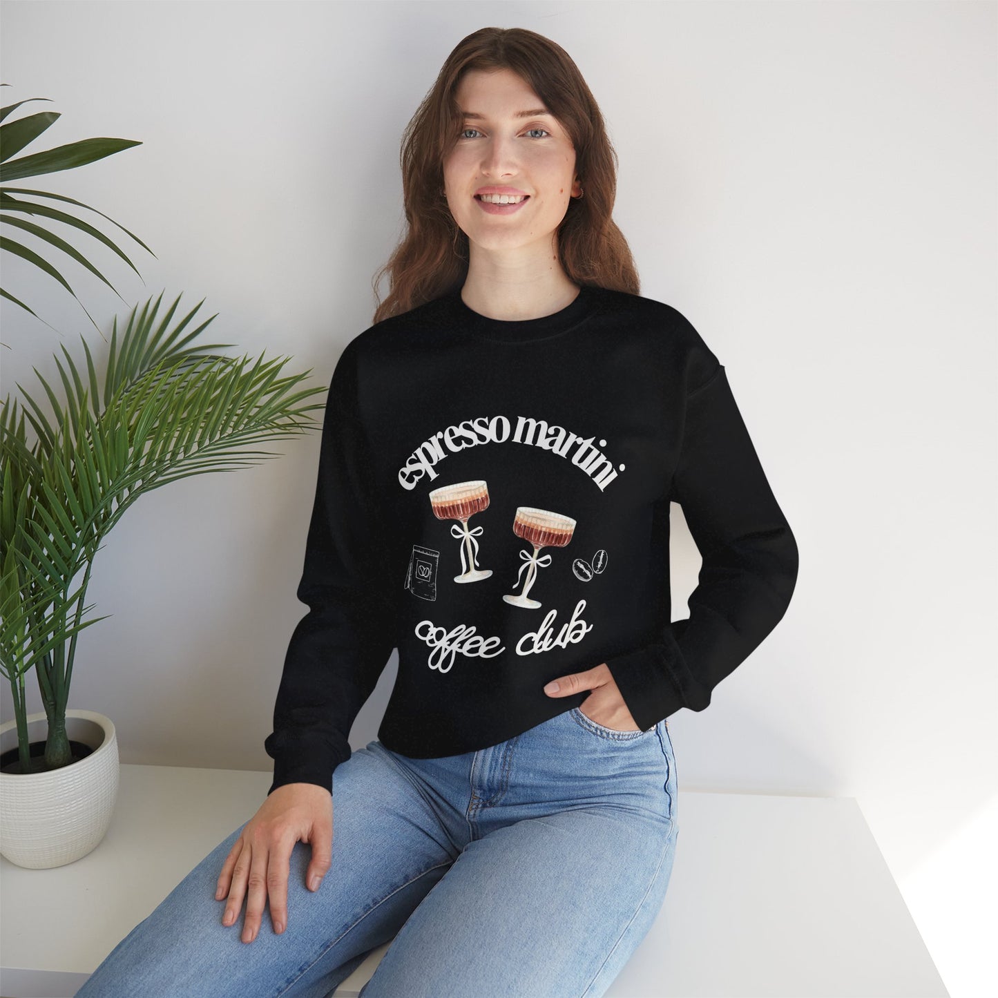 Espresso Martini Coffee Club Two Tinis Graphic Sweatshirt
