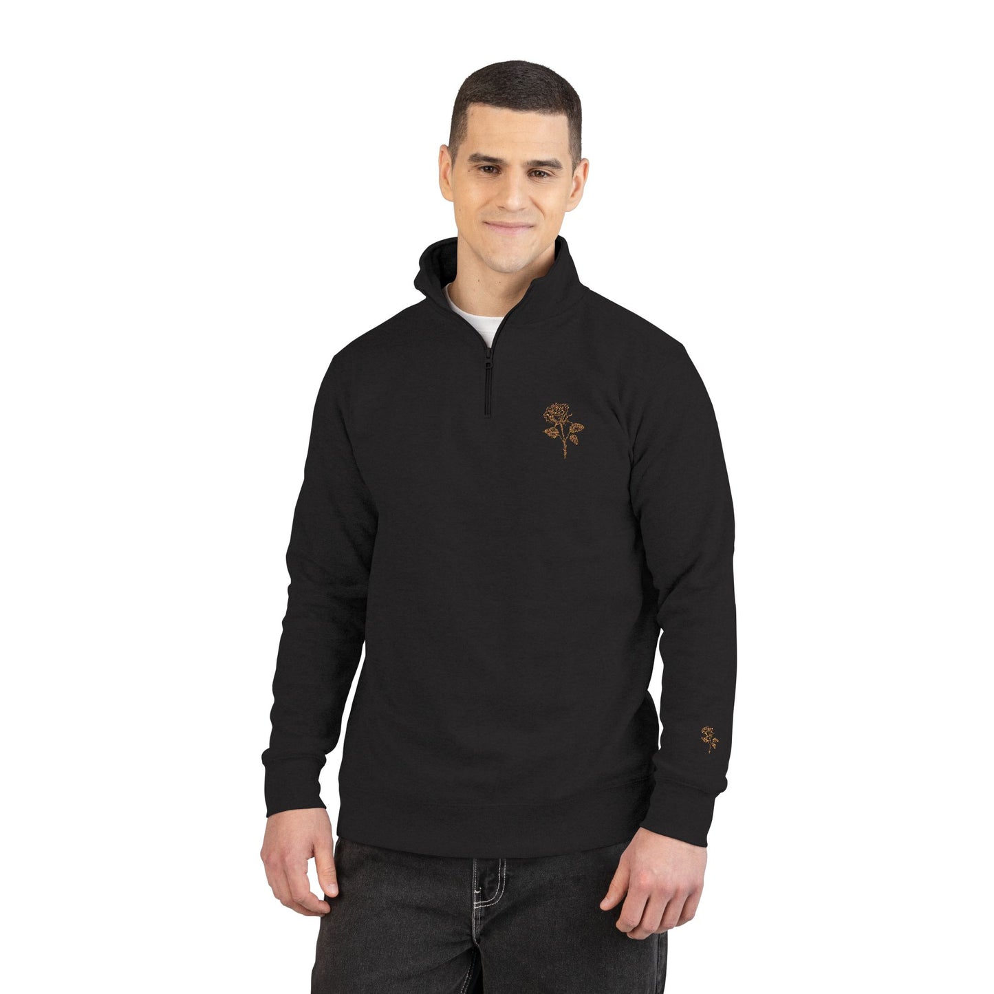 Hexcode Rose Embroidered Unisex Fleece Pullover