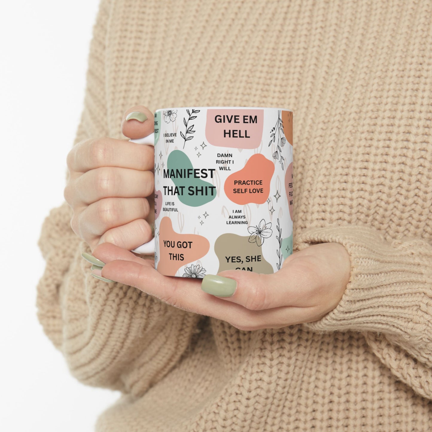 Mental Health & Daily Affirmations Ceramic Coffee Cup Mug