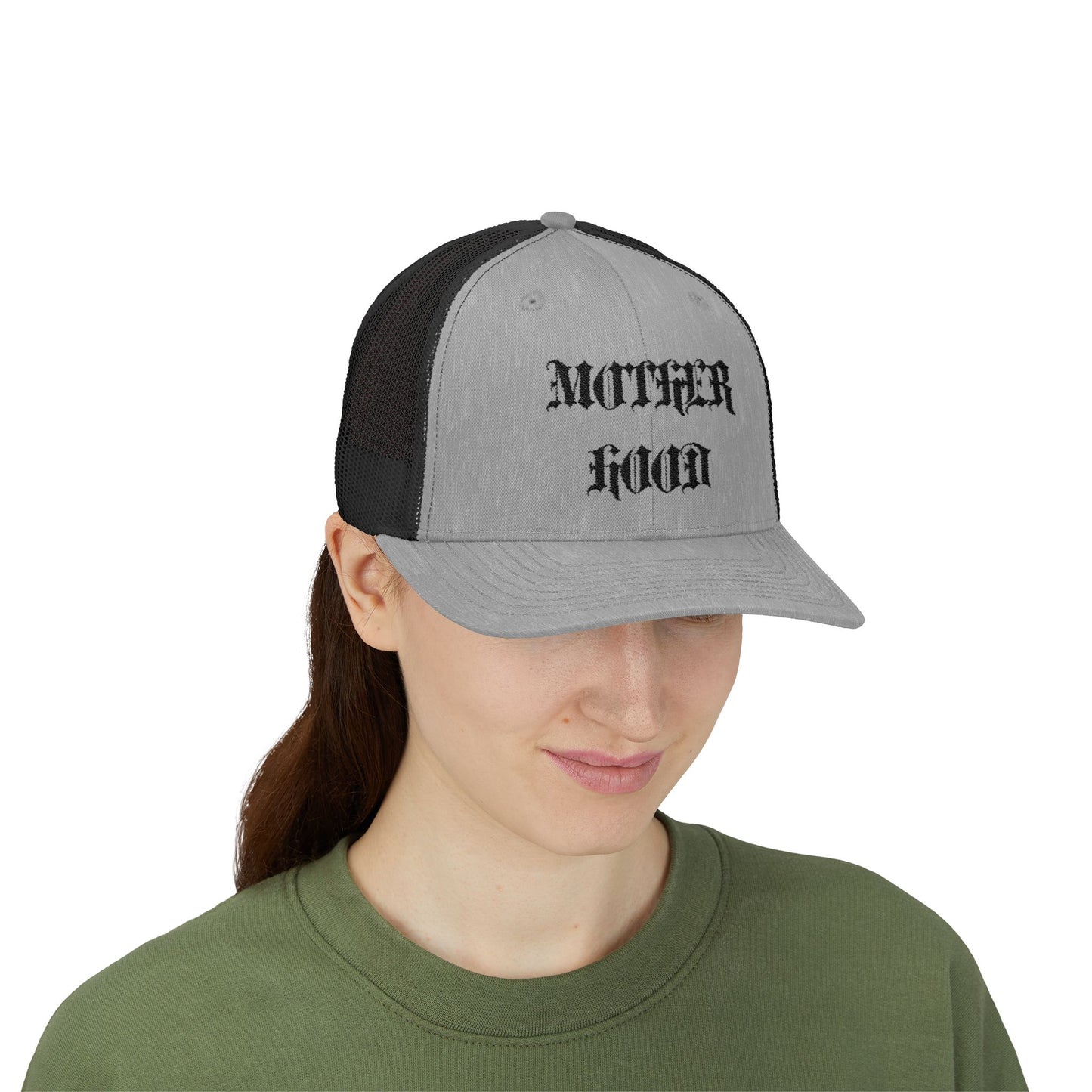 Mother Hood Embroidered Snapback Trucker Cap