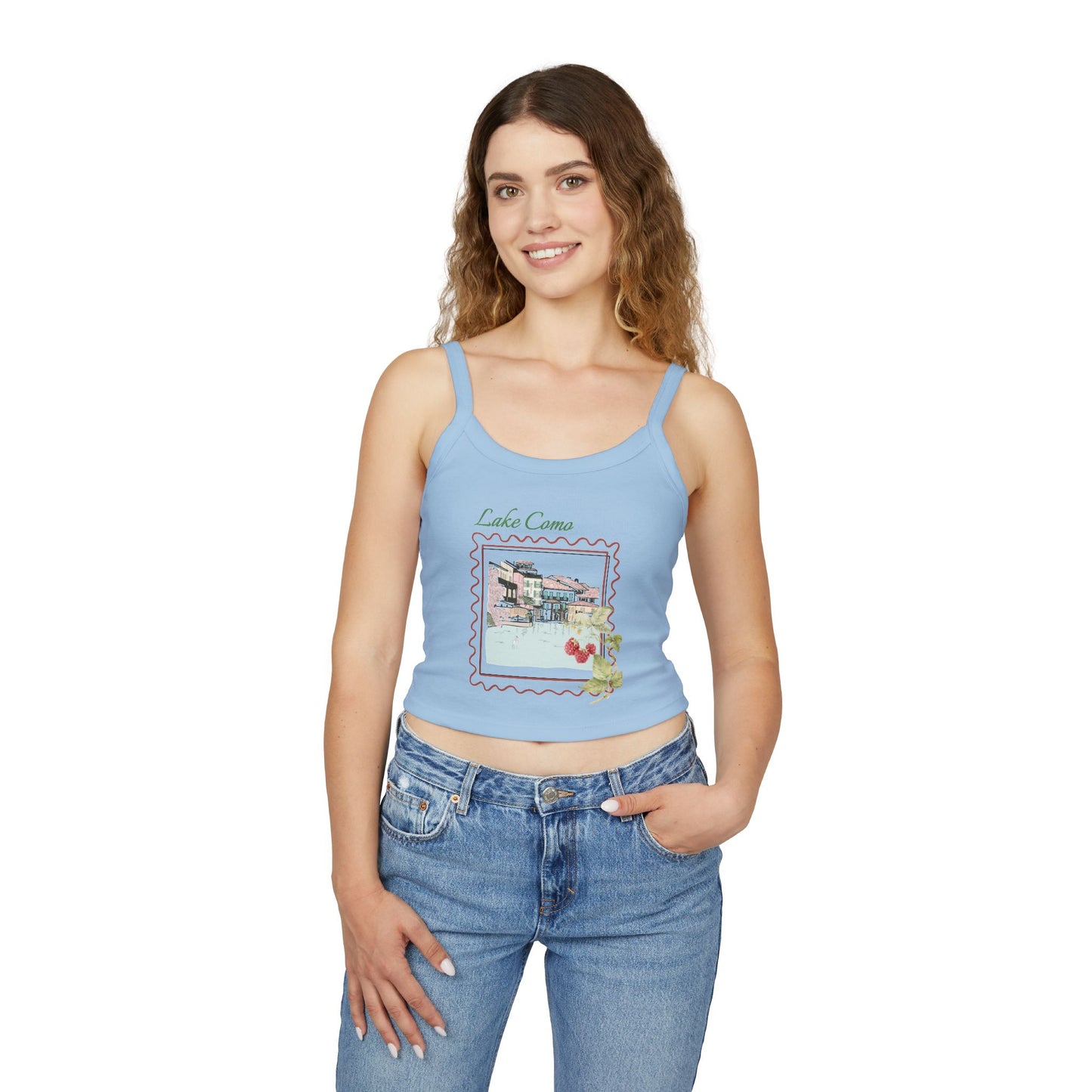 Lake Como Italy Spaghetti Strap Tank Top