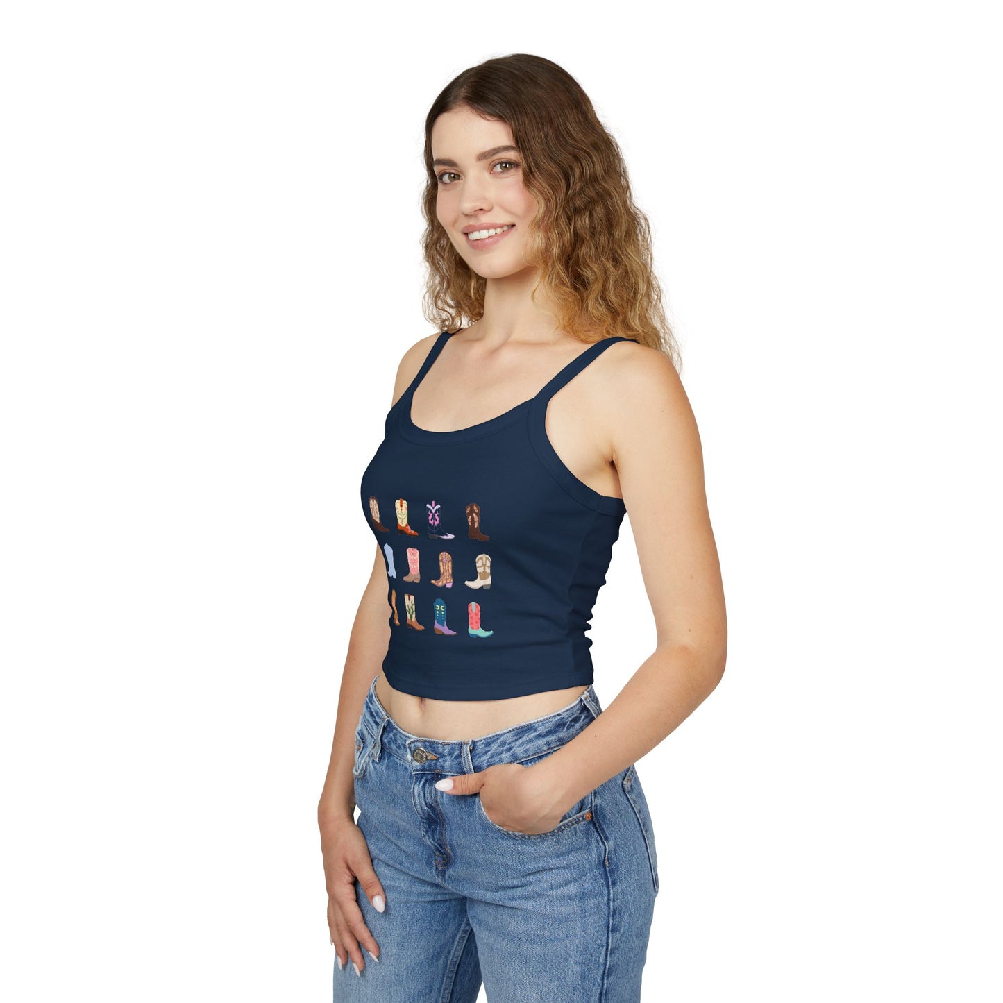 Cowboy Boots Spaghetti Strap Tank Top