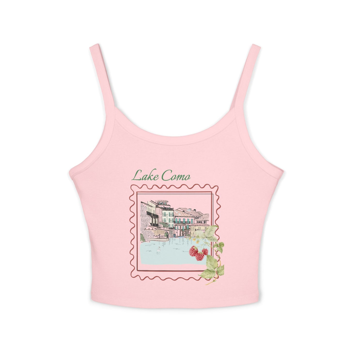 Lake Como Italy Spaghetti Strap Tank Top