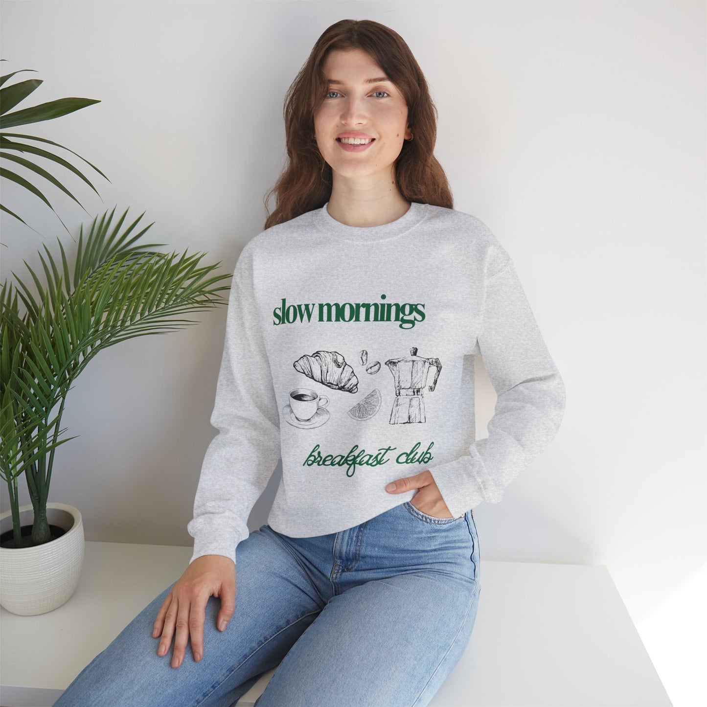 Slow Mornings Breakfast Club Coffee Graphic Sweatshirt