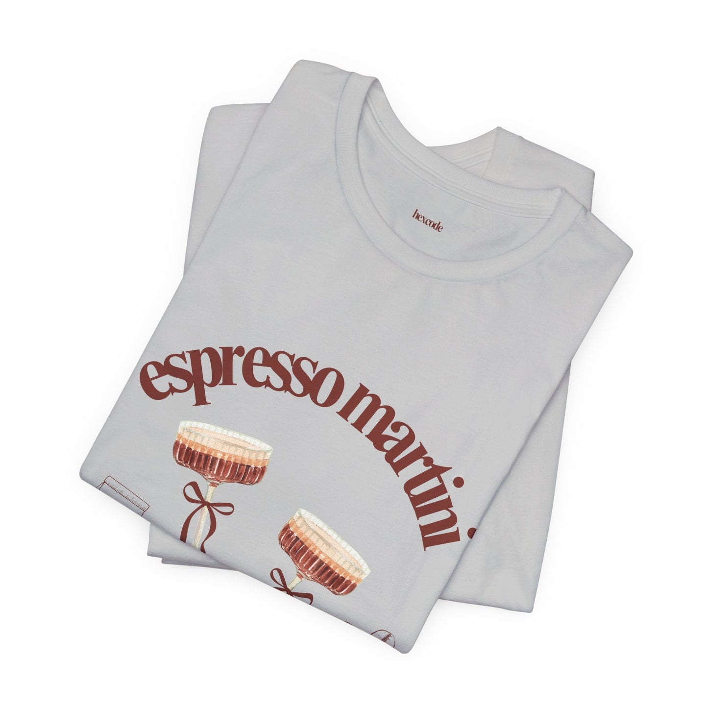 Espresso Martini Coffee Club Two Tinis Graphic Streetwear T-Shirt