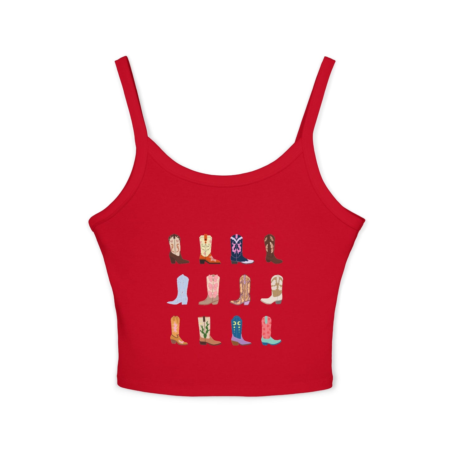 Cowboy Boots Spaghetti Strap Tank Top