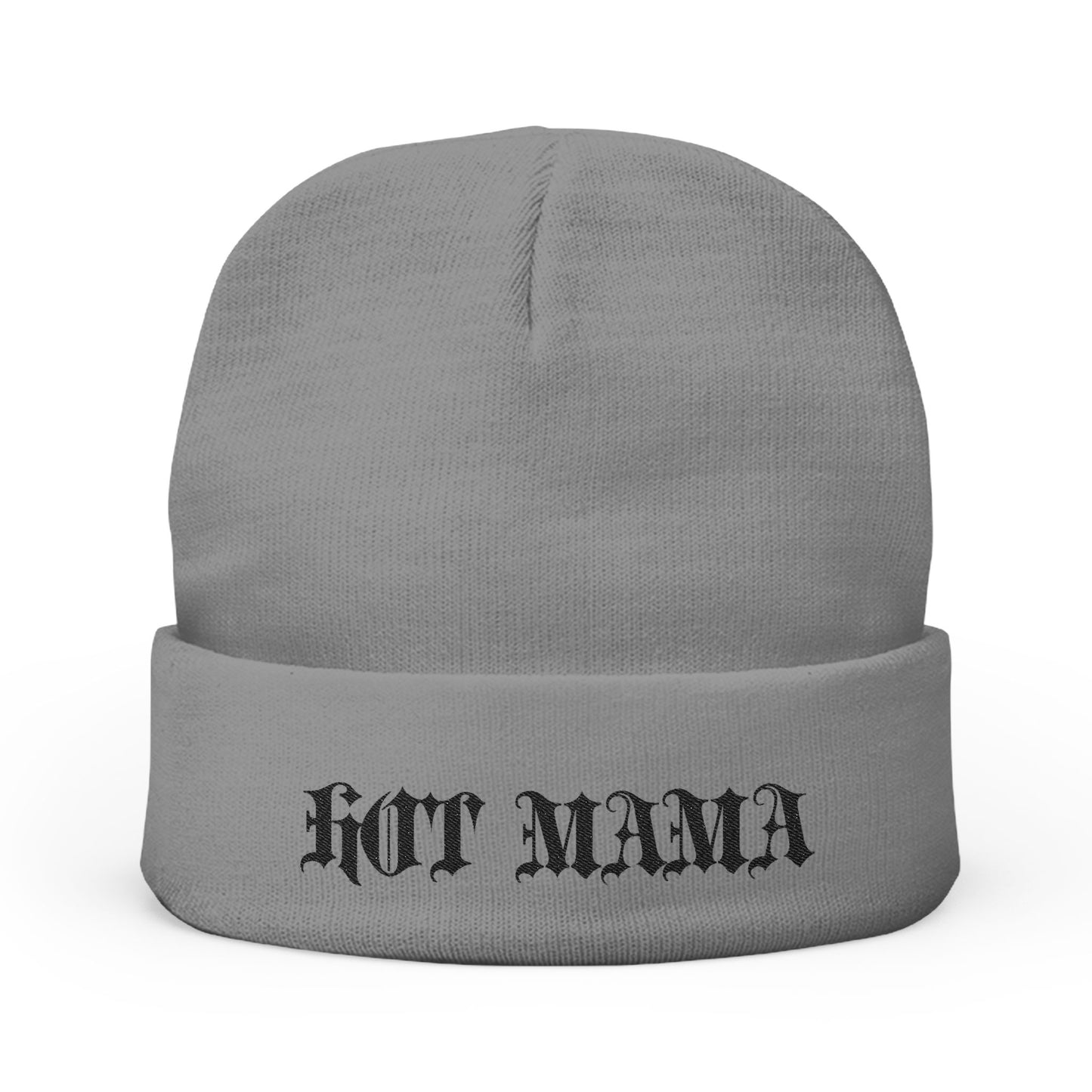 Hot Mama Embroidered Knit Beanie