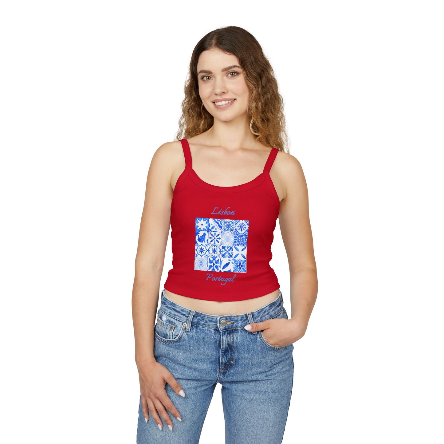 Lisbon Portugal Spaghetti Strap Tank Top