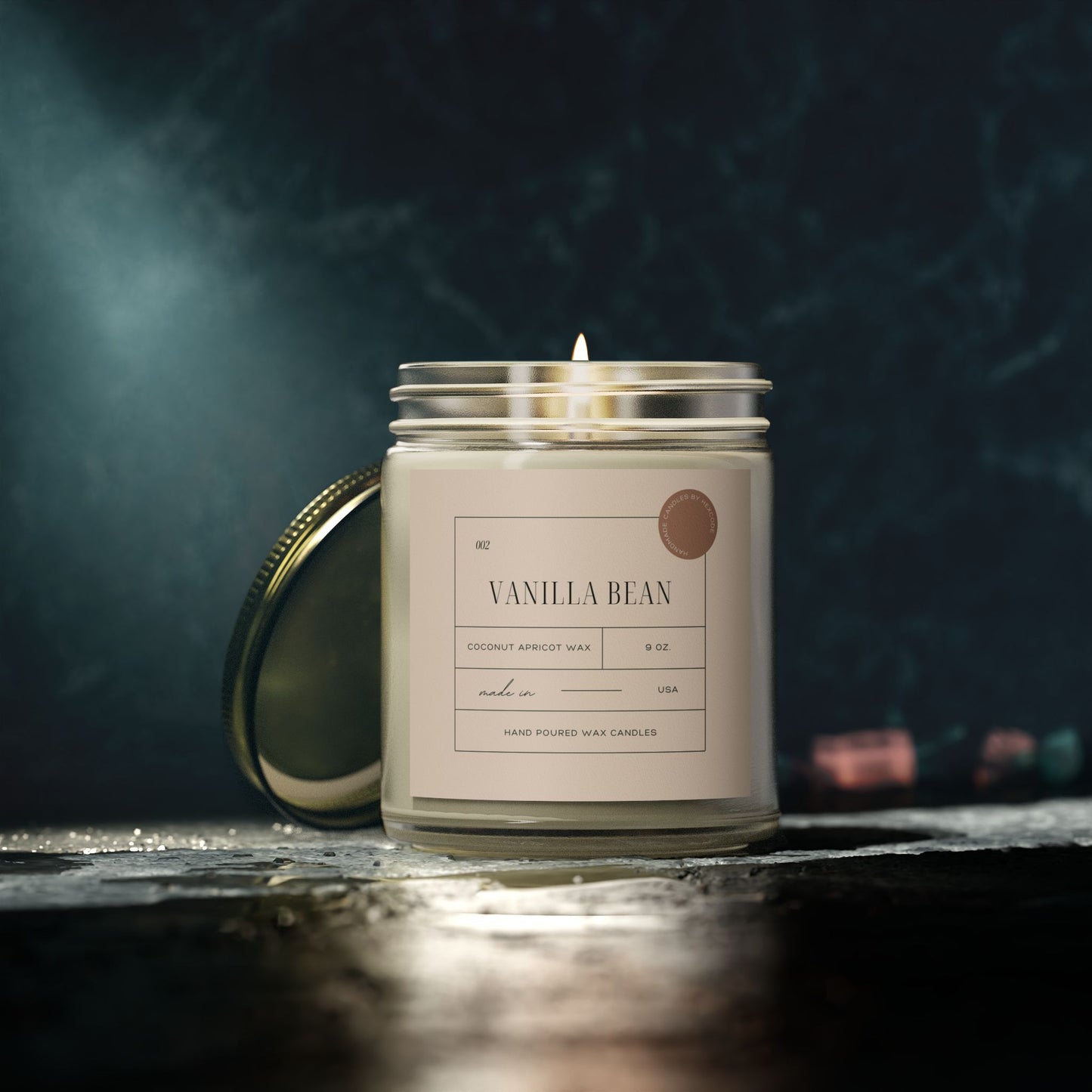 Vanilla Bean - Coconut Apricot Wax Scented Candle