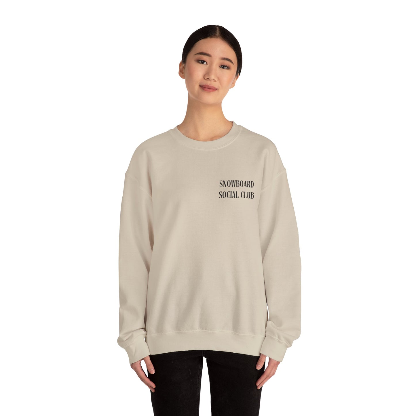 Snowboard Social Club Graphic Snowboard Sweatshirt, Powder to the People Ski Sweatshirt, Unisex Snowboarder Shirt, Snowboarding Gift