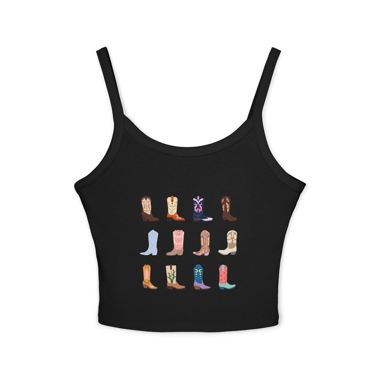 Cowboy Boots Spaghetti Strap Tank Top