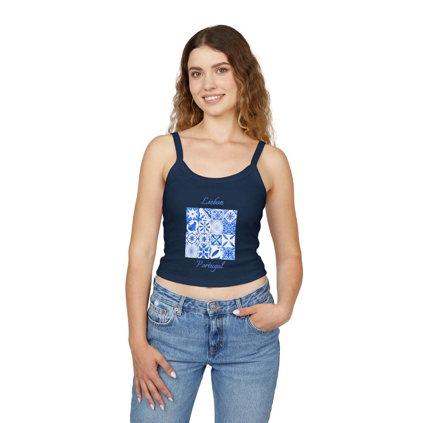 Lisbon Portugal Spaghetti Strap Tank Top