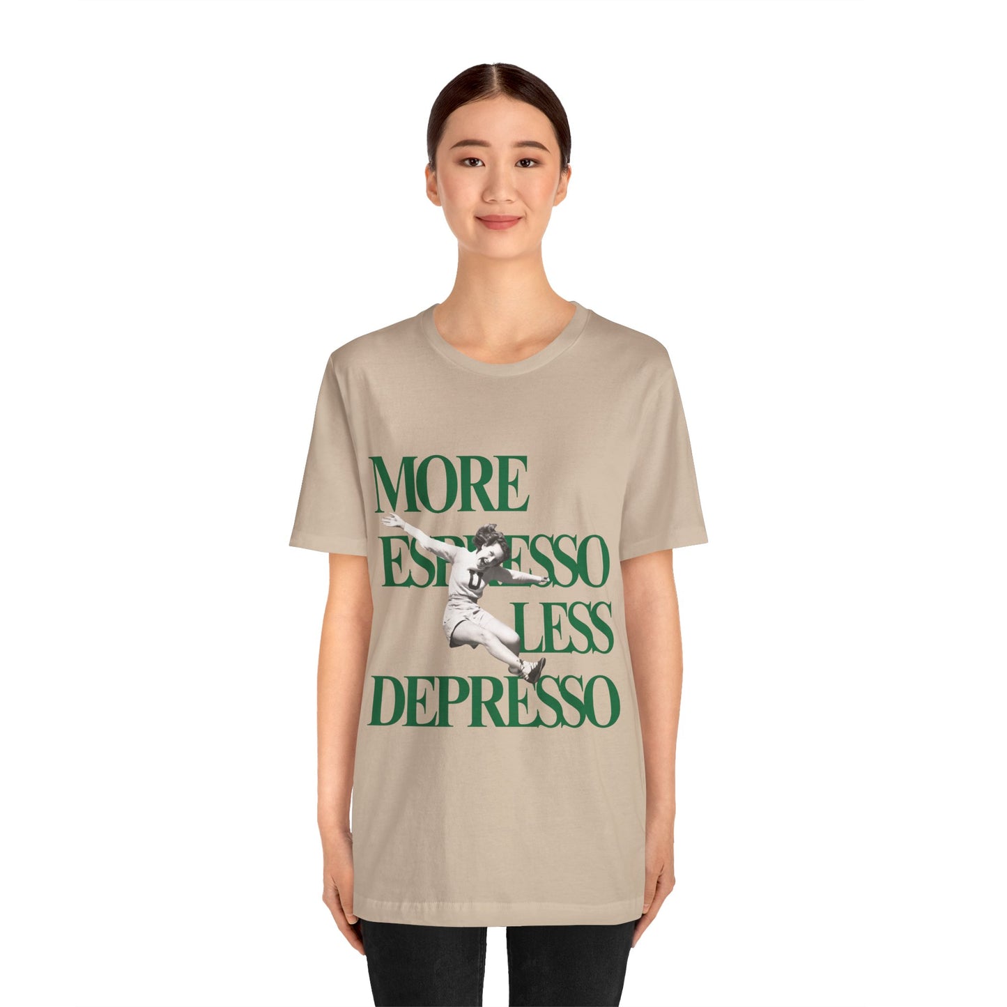 More Espresso Less Depresso Graphic Streetwear T-Shirt