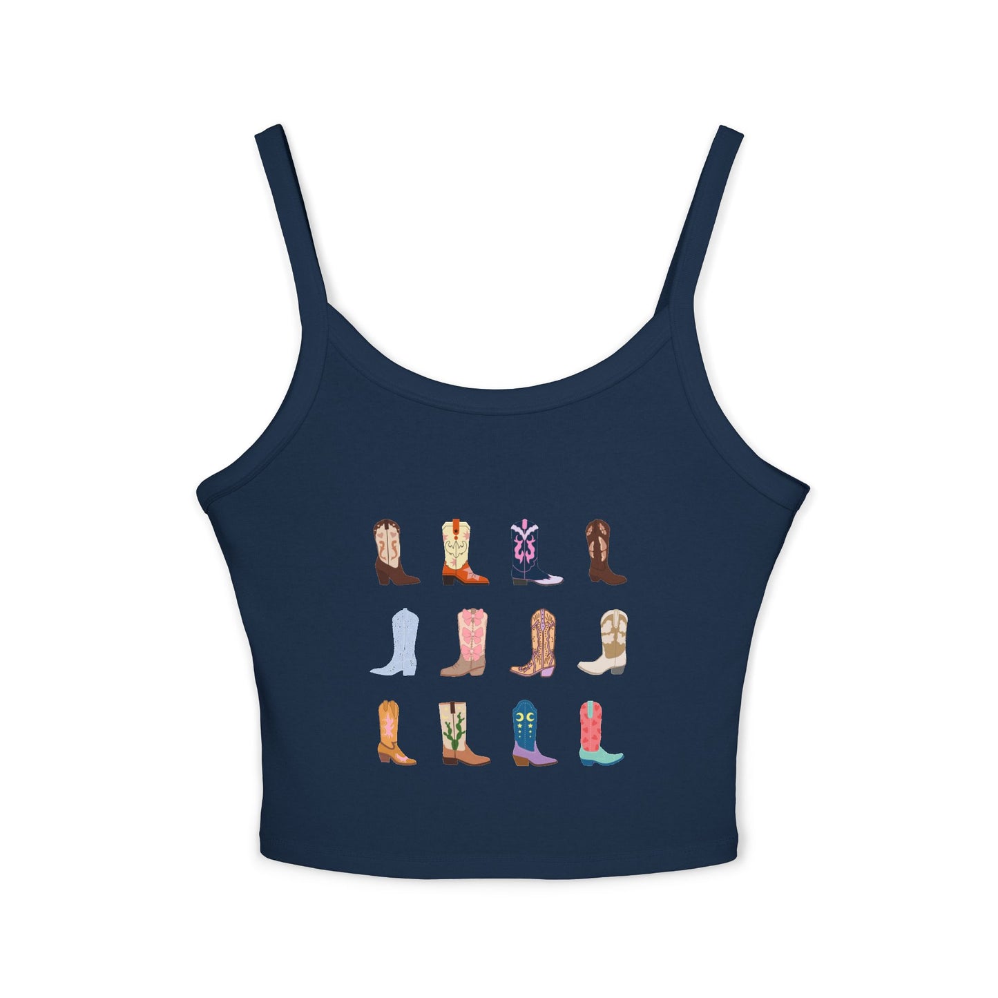 Cowboy Boots Spaghetti Strap Tank Top