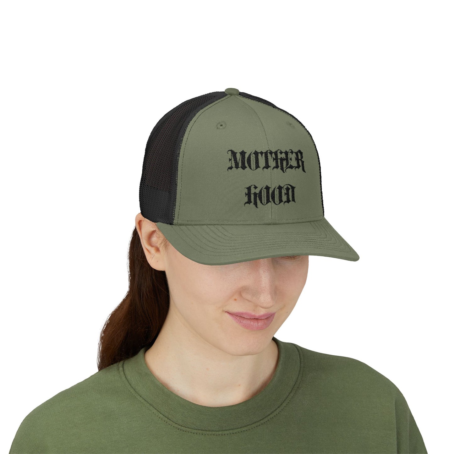 Mother Hood Embroidered Snapback Trucker Cap