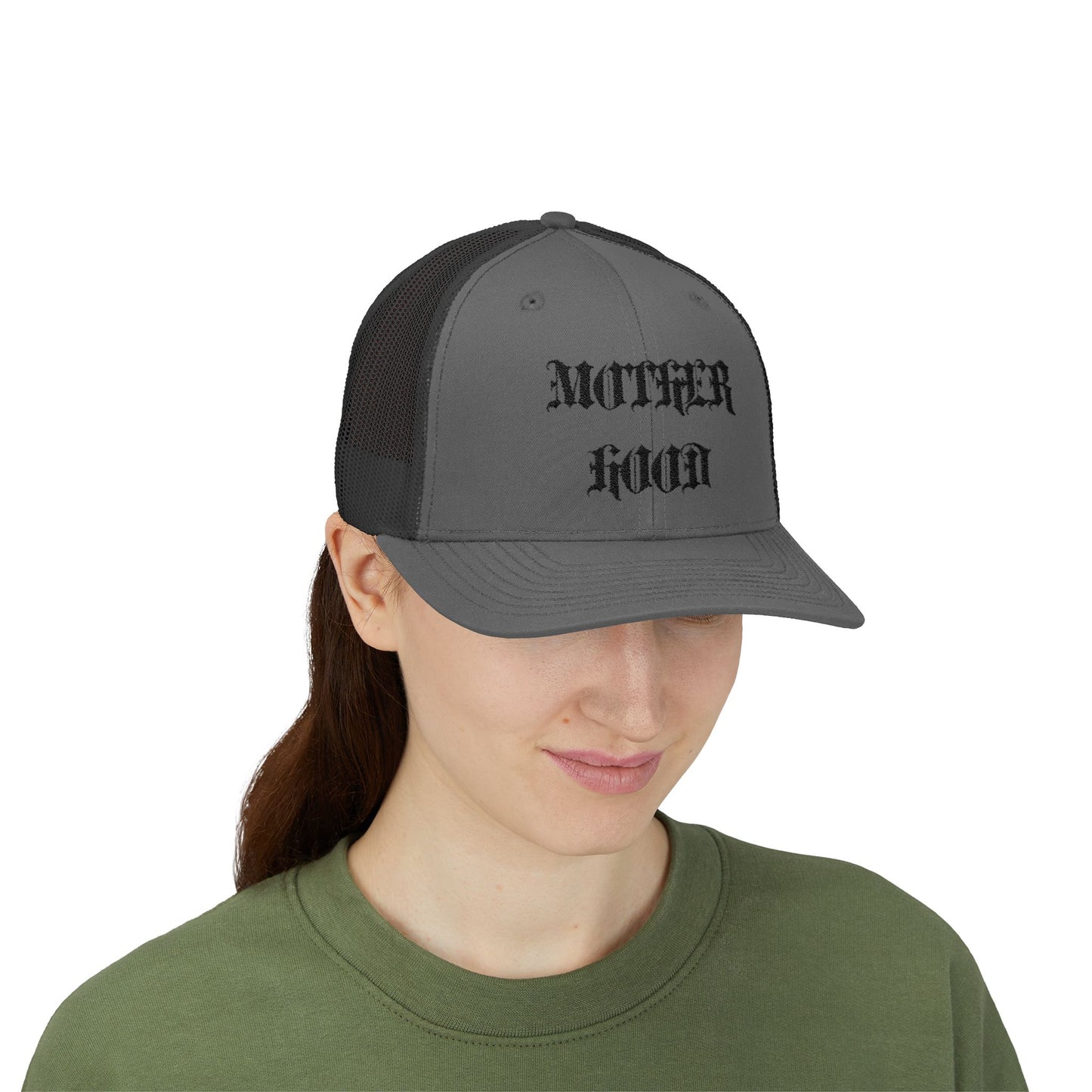 Mother Hood Embroidered Snapback Trucker Cap