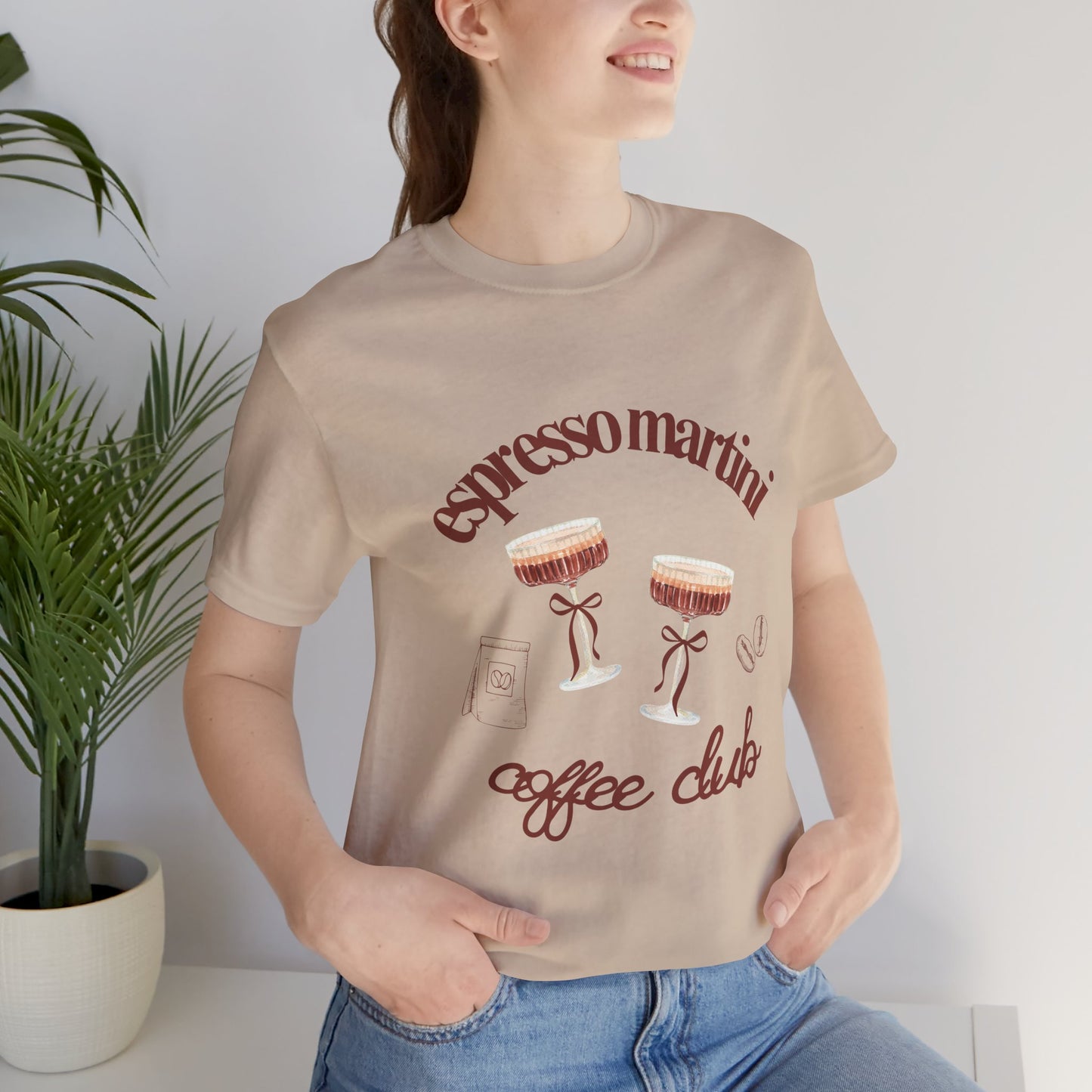 Espresso Martini Coffee Club Two Tinis Graphic Streetwear T-Shirt