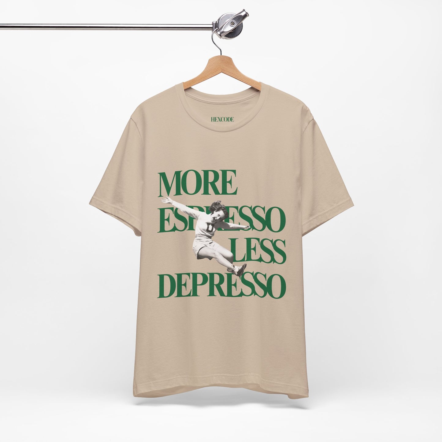 More Espresso Less Depresso Graphic Streetwear T-Shirt