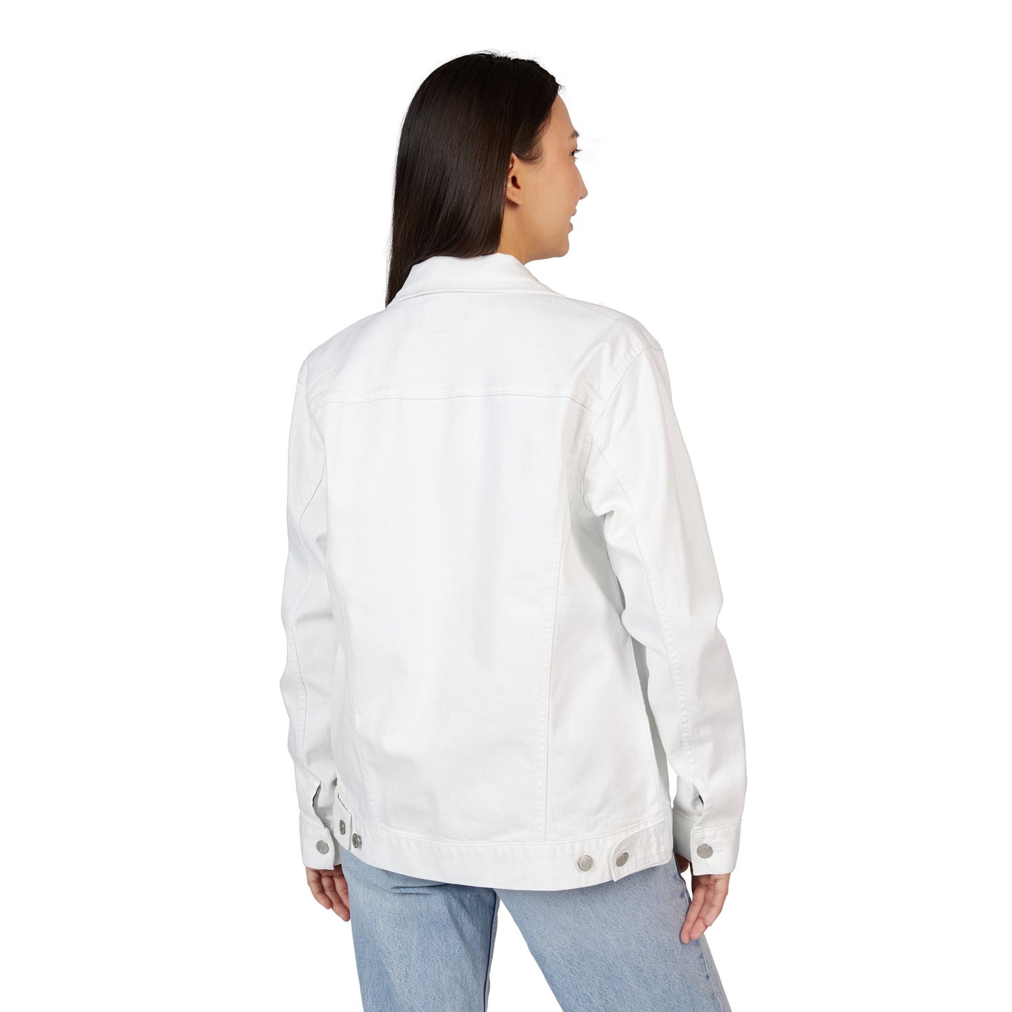 Embroidered Unisex Denim Jacket with Heart Design, Perfect for Gifts, Casual Wear, Spring Fashion, Festival Outfits, Unique Style