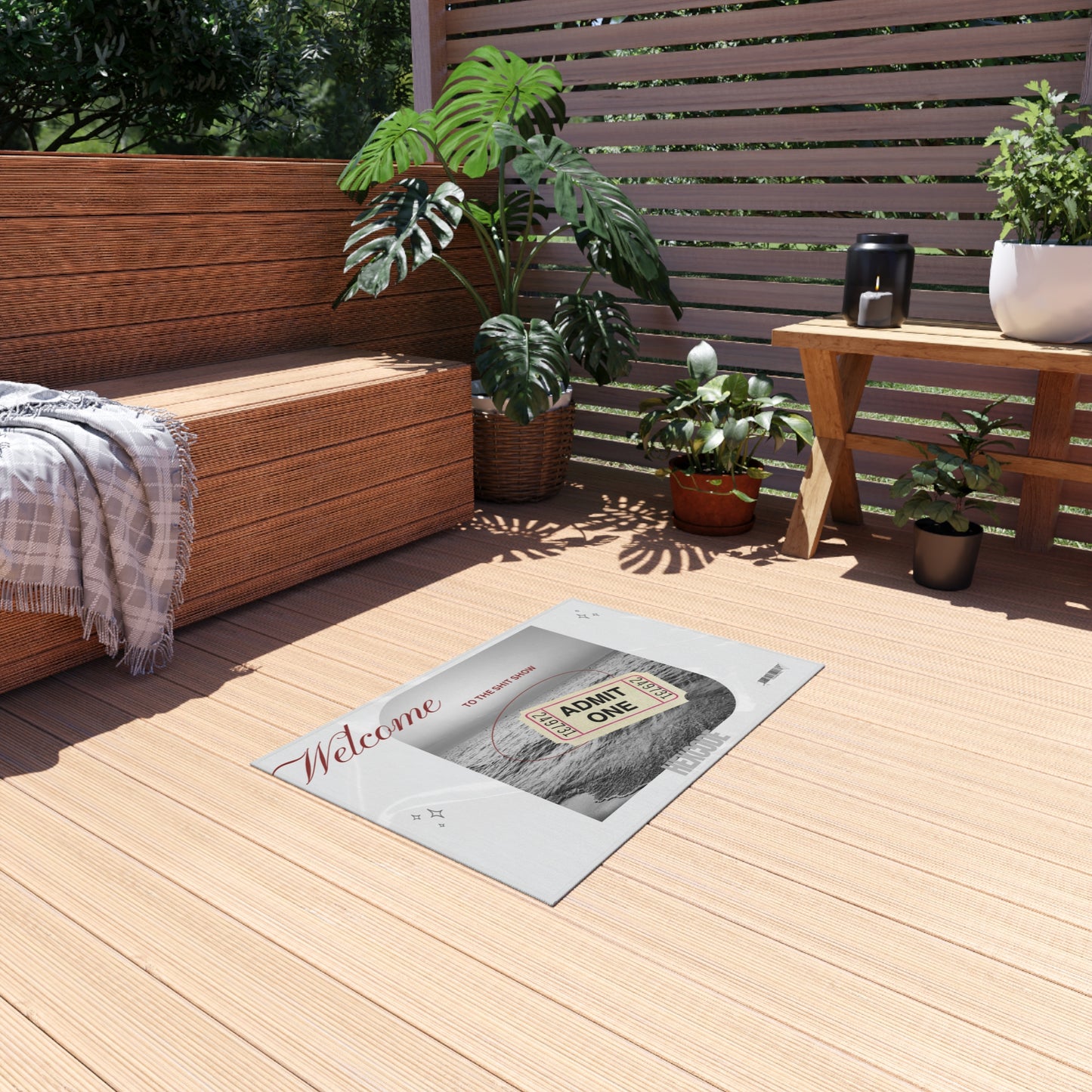 Welcome to the Shit Show Outdoor Rug