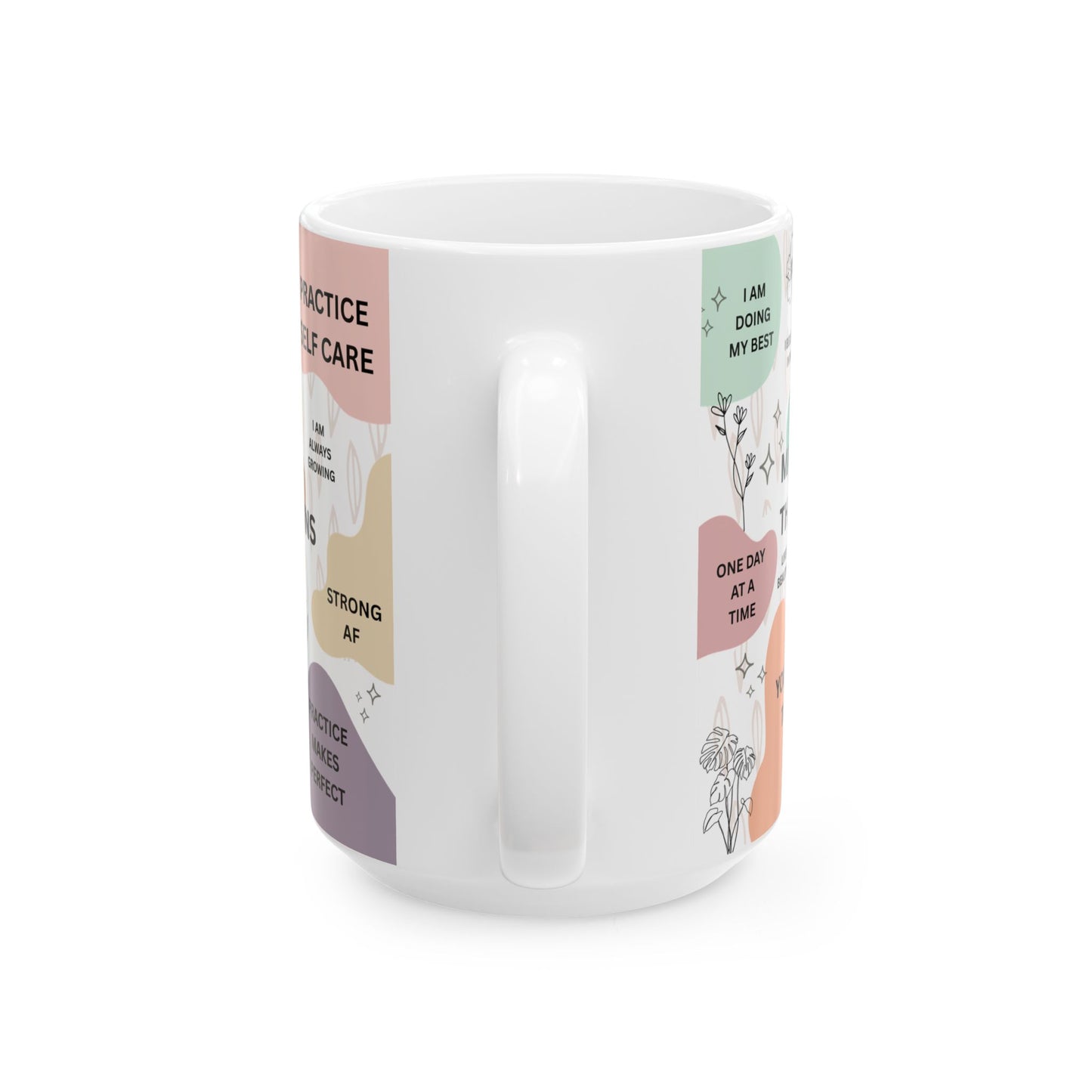 Mental Health & Daily Affirmations Ceramic Coffee Cup Mug