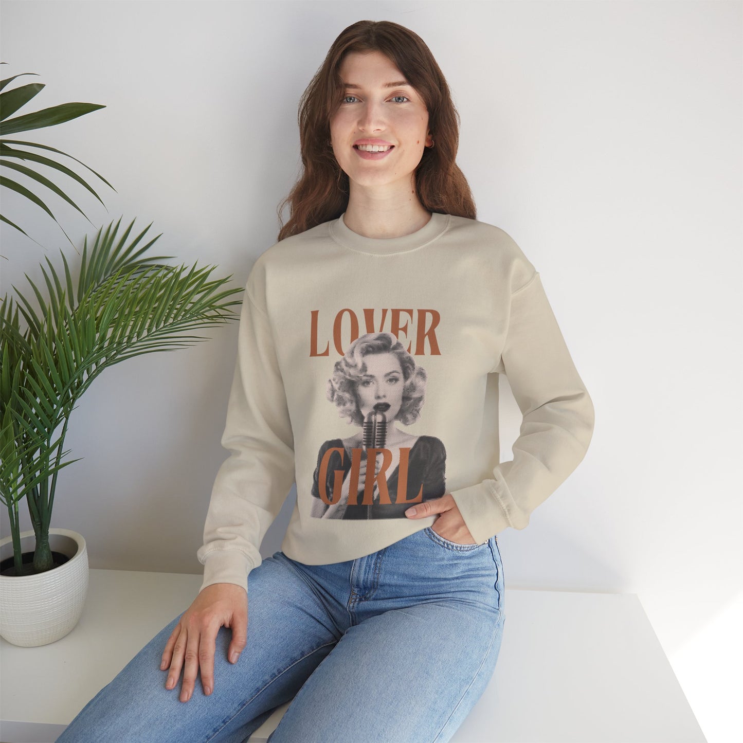 Lovergirl Vintage Aesthetic Valentine's Day Graphic Sweatshirt