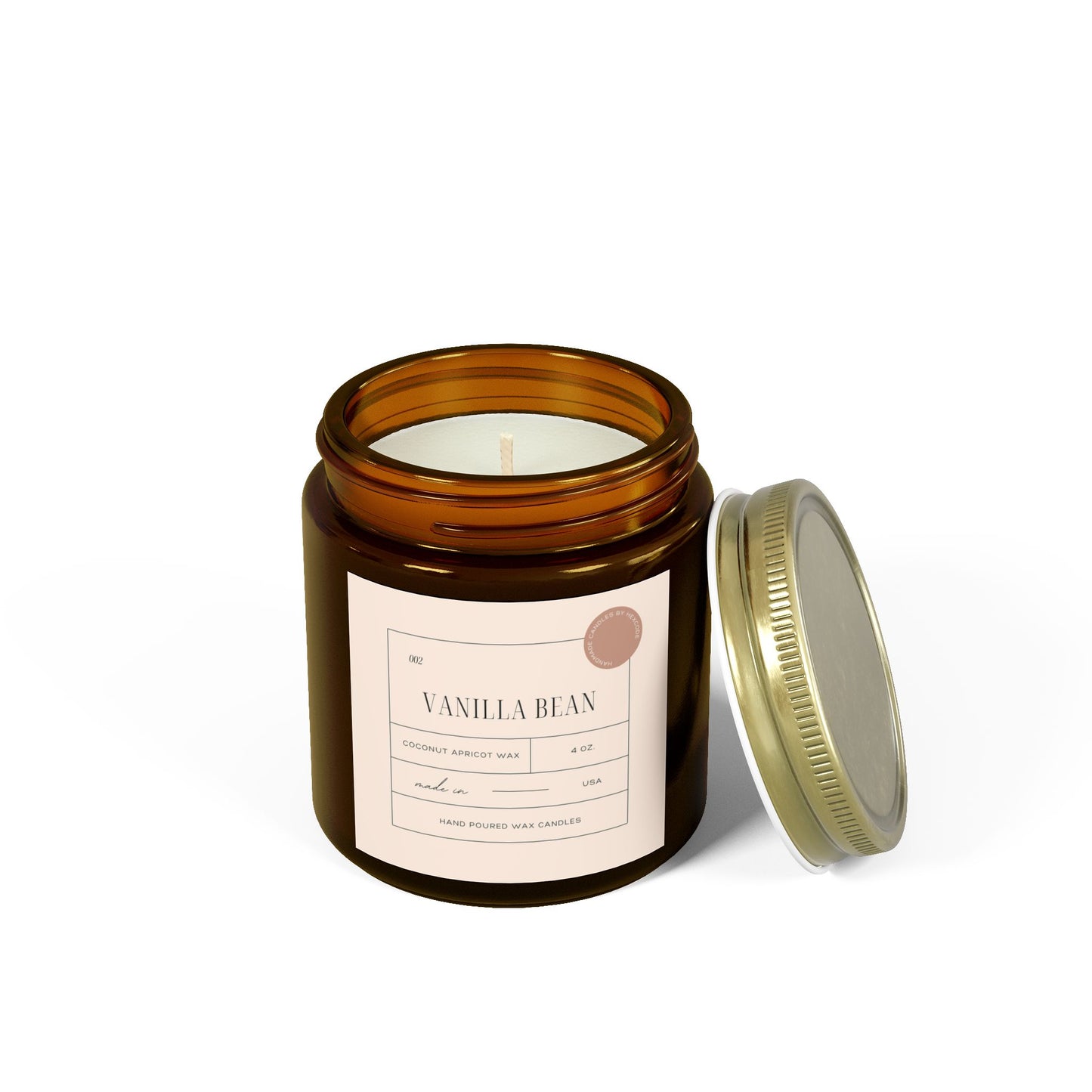 Vanilla Bean - Coconut Apricot Wax Scented Candle