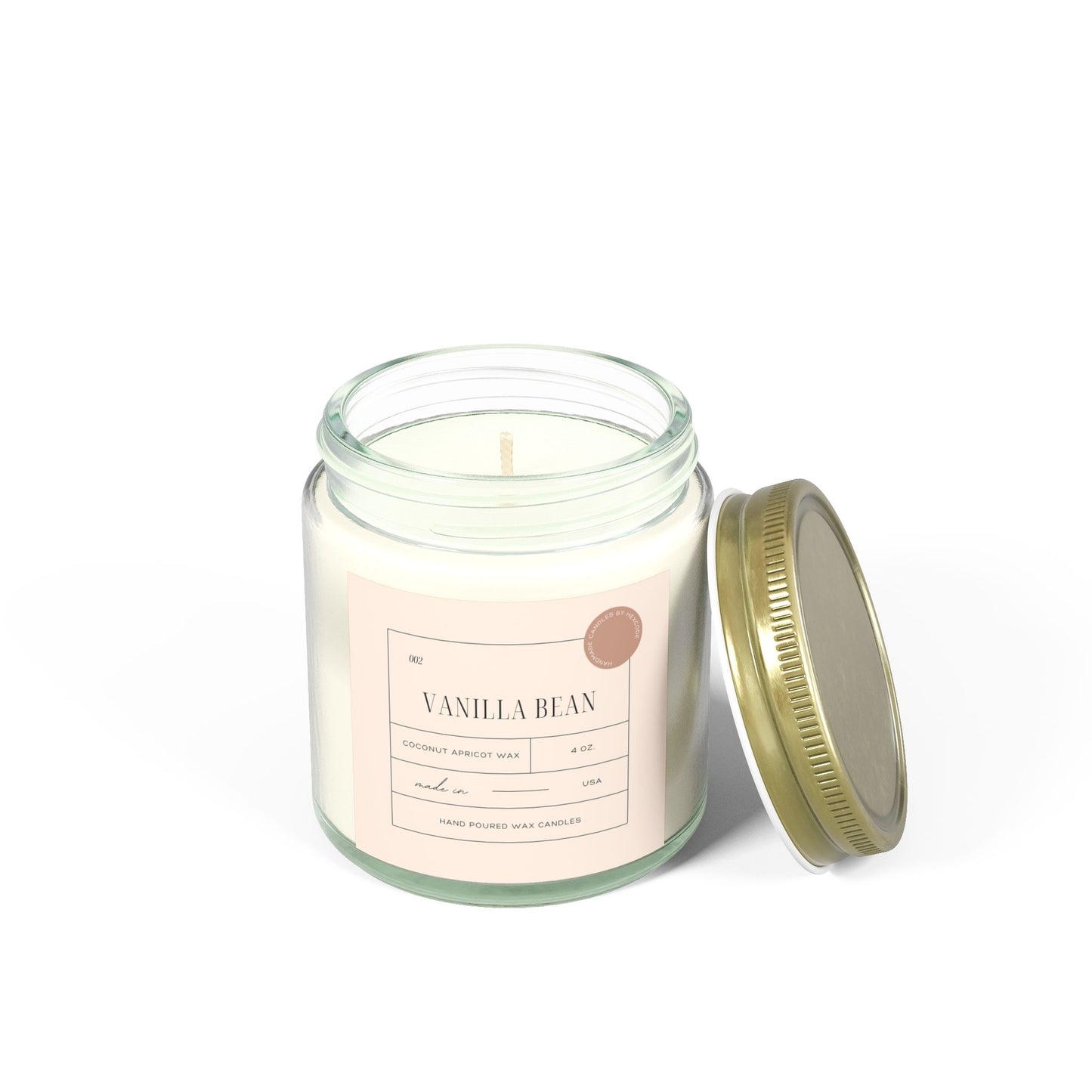 Vanilla Bean - Coconut Apricot Wax Scented Candle