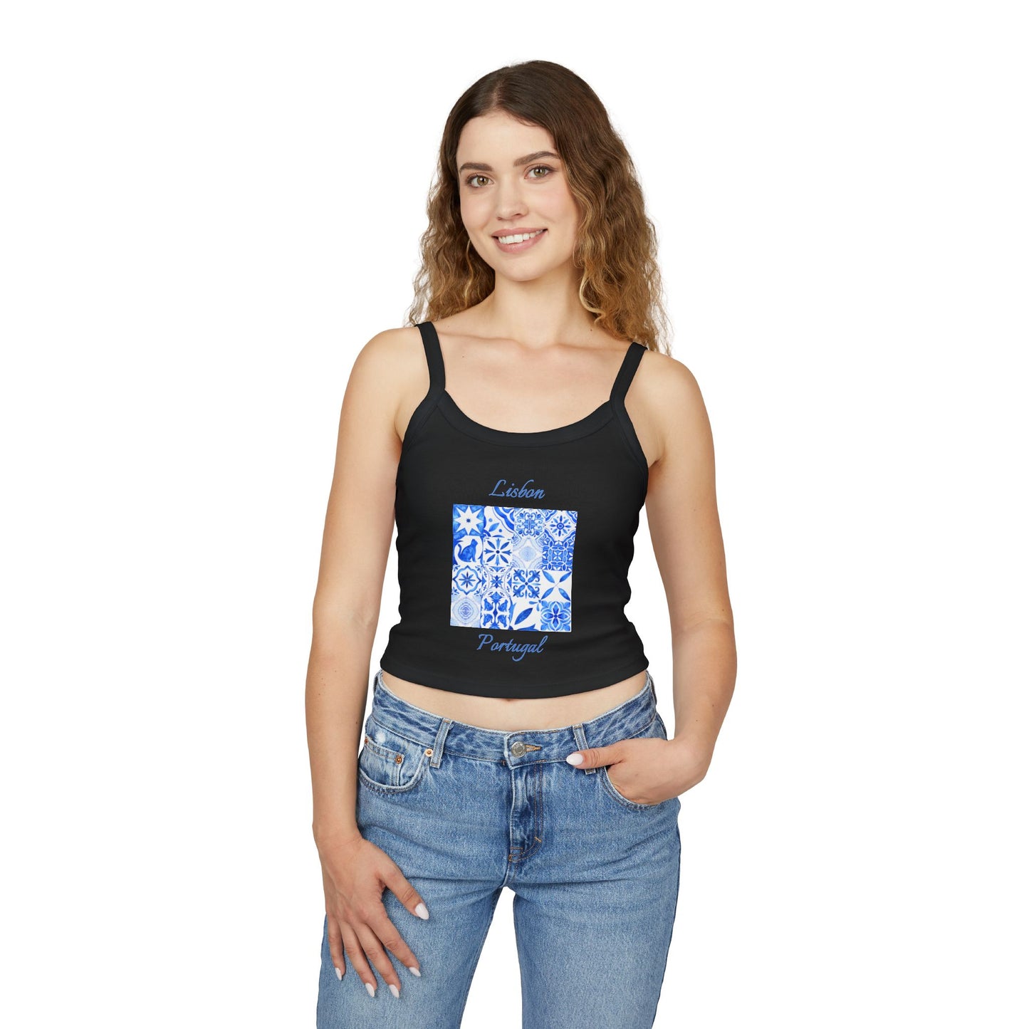 Lisbon Portugal Spaghetti Strap Tank Top