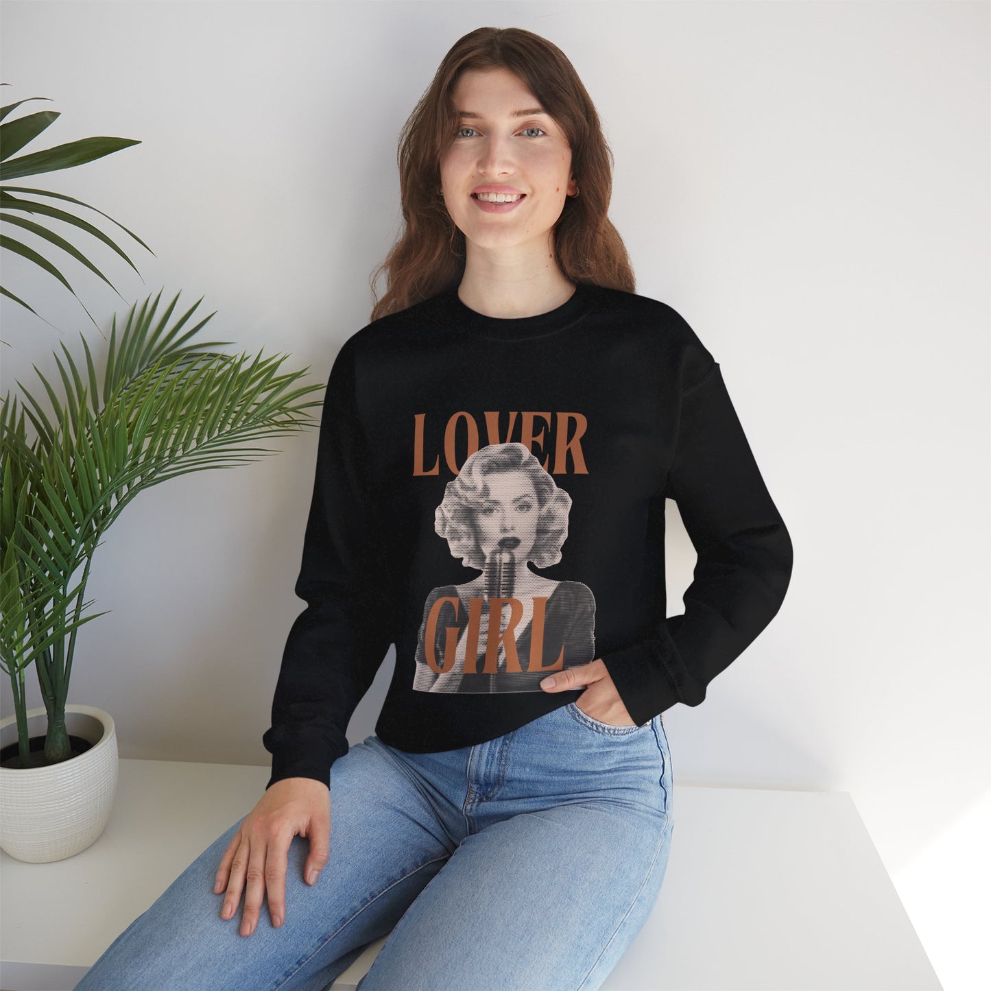Lovergirl Vintage Aesthetic Valentine's Day Graphic Sweatshirt