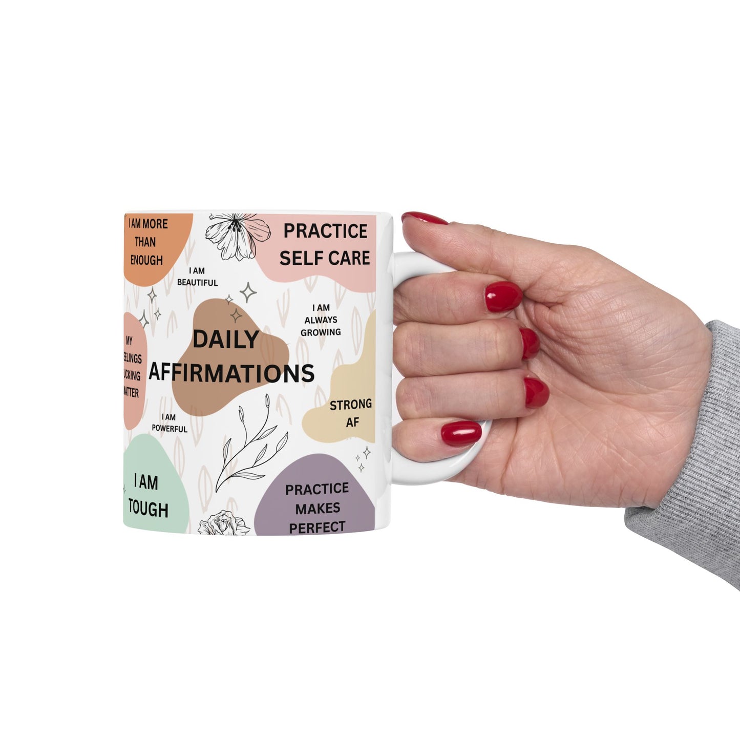 Mental Health & Daily Affirmations Ceramic Coffee Cup Mug