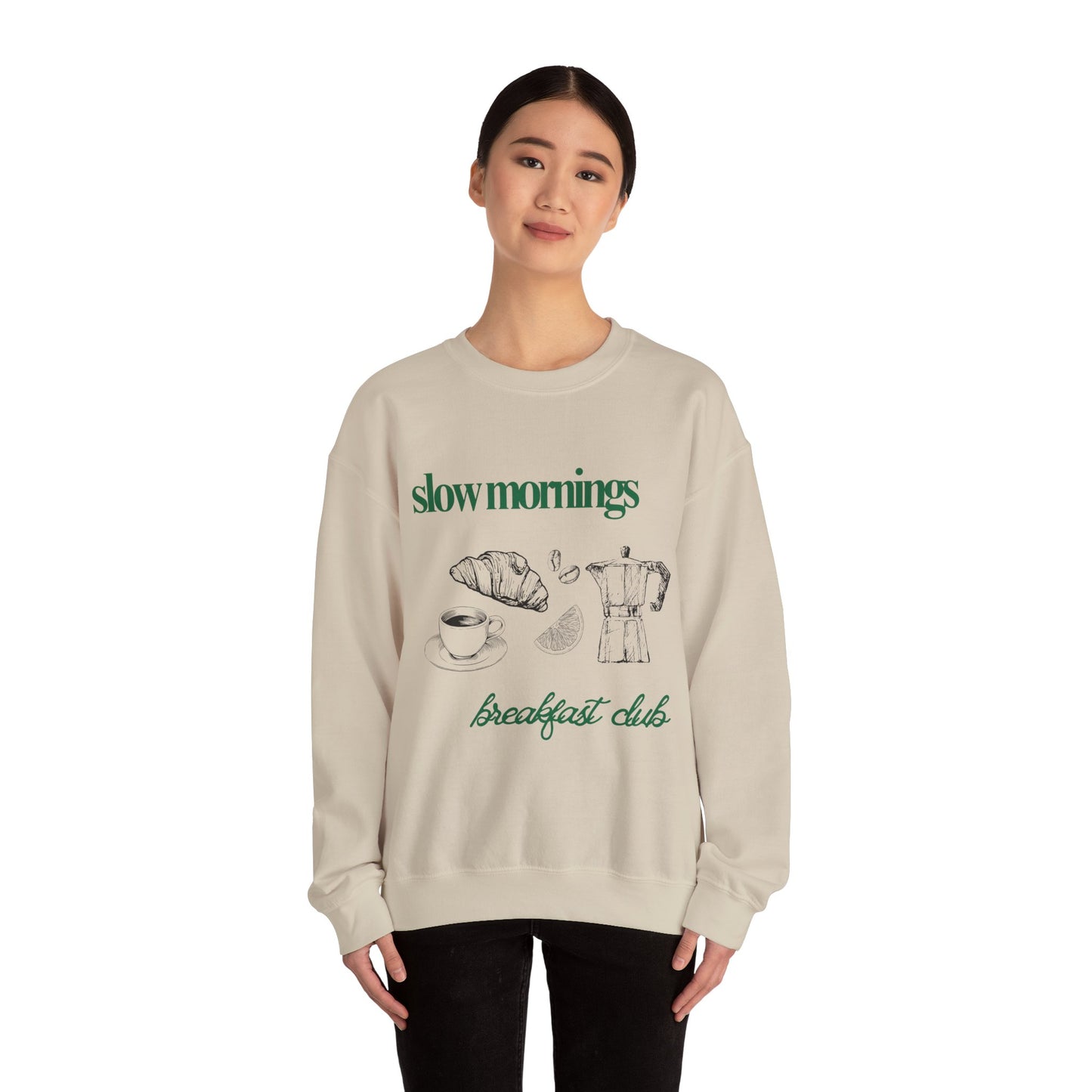 Slow Mornings Breakfast Club Coffee Graphic Sweatshirt