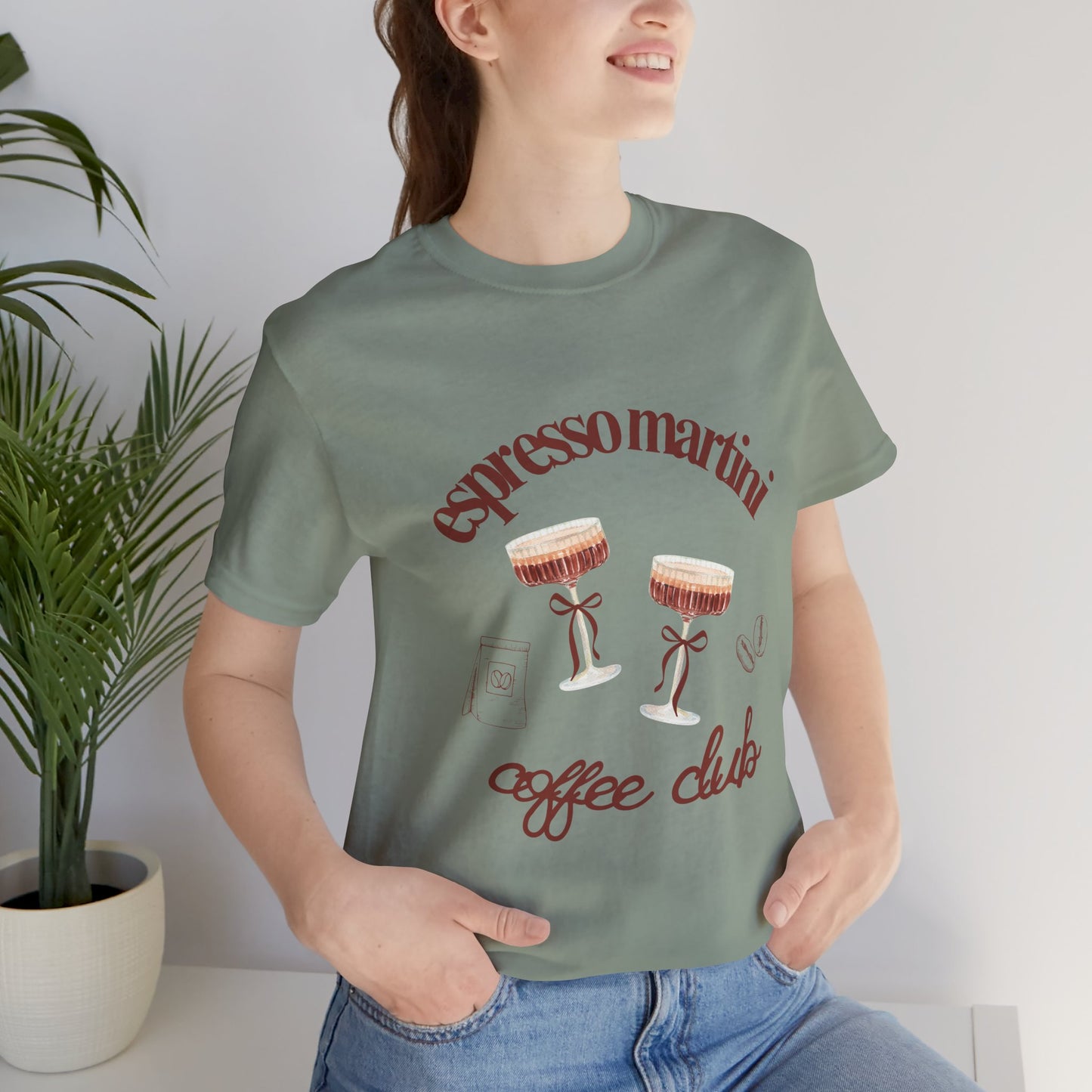 Espresso Martini Coffee Club Two Tinis Graphic Streetwear T-Shirt