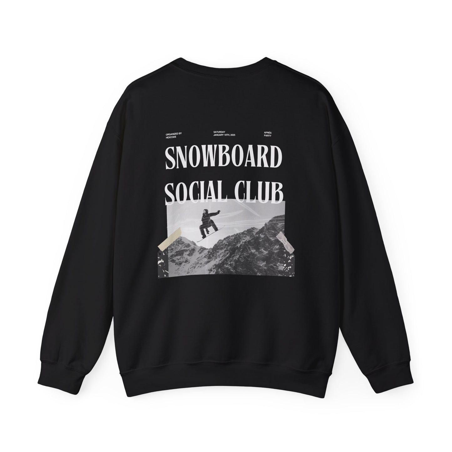 Snowboard Social Club Graphic Snowboard Sweatshirt, Powder to the People Ski Sweatshirt, Unisex Snowboarder Shirt, Snowboarding Gift