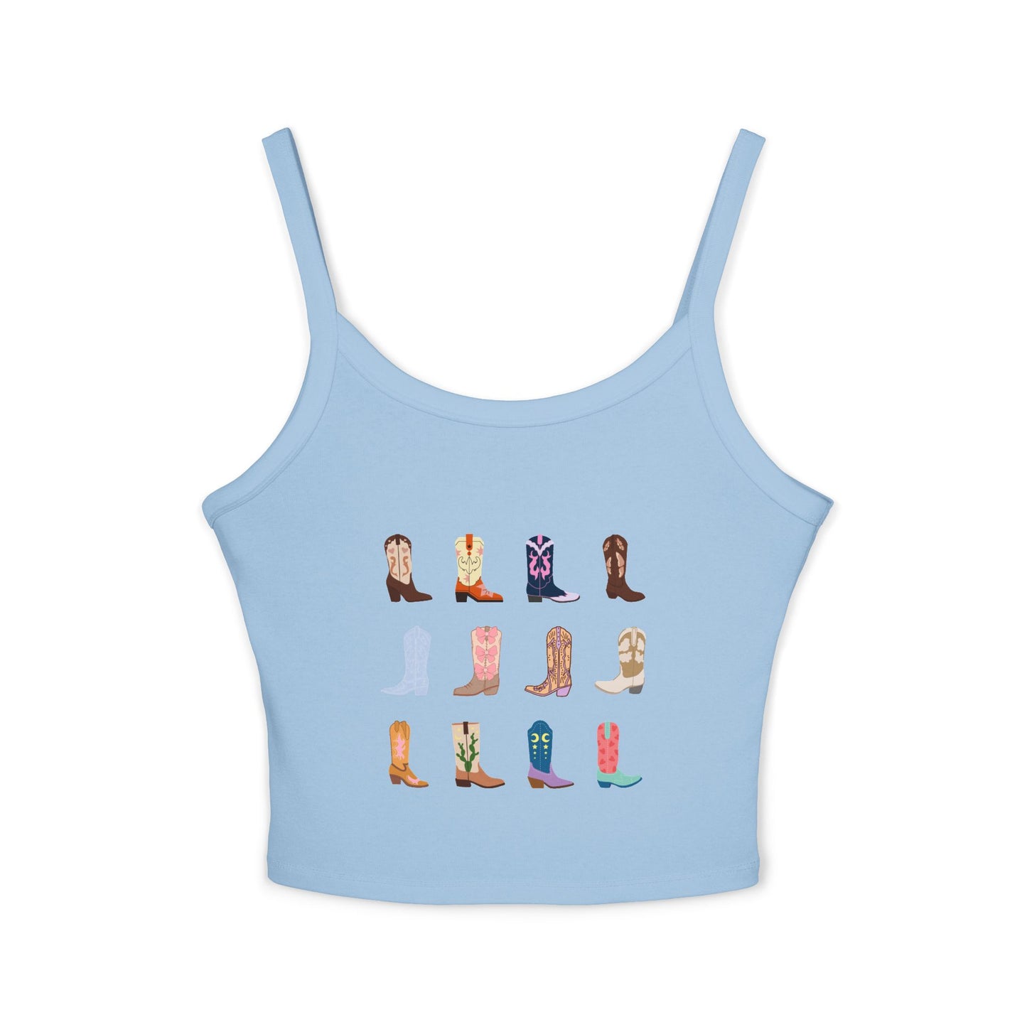 Cowboy Boots Spaghetti Strap Tank Top