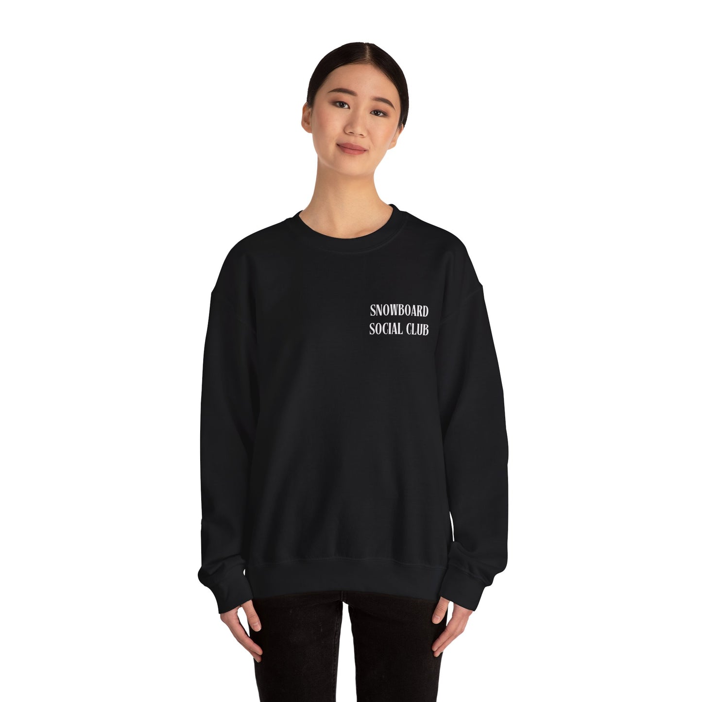 Snowboard Social Club Graphic Snowboard Sweatshirt, Powder to the People Ski Sweatshirt, Unisex Snowboarder Shirt, Snowboarding Gift