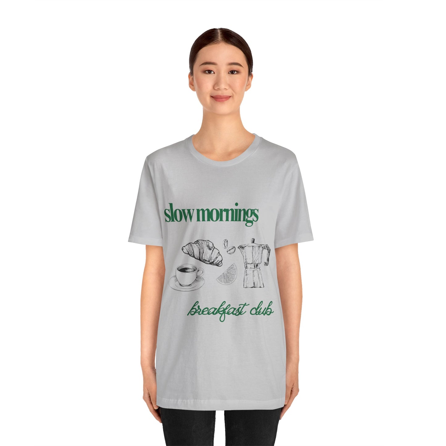 Slow Mornings Coffee Club Graphic Streetwear T-Shirt