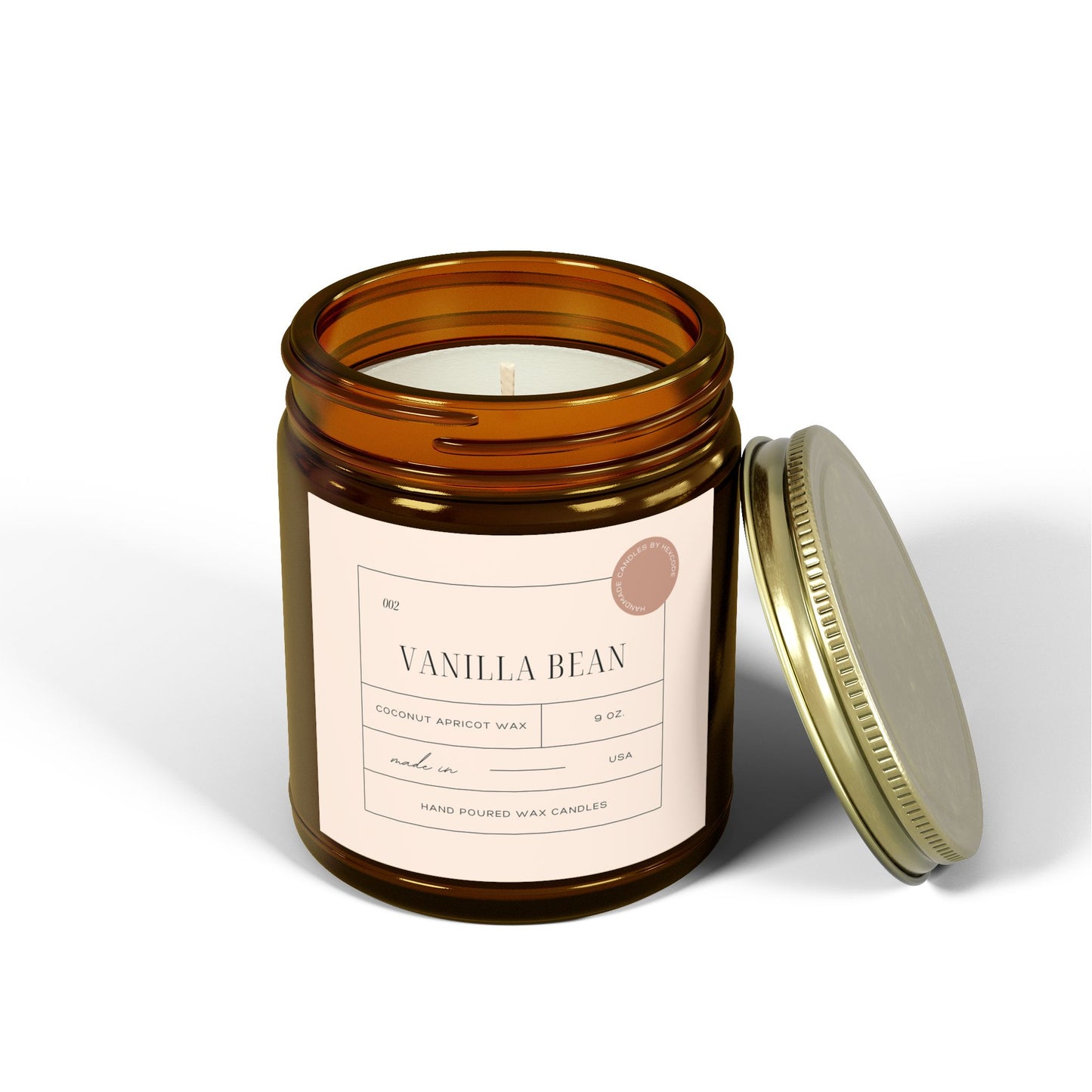 Vanilla Bean - Coconut Apricot Wax Scented Candle
