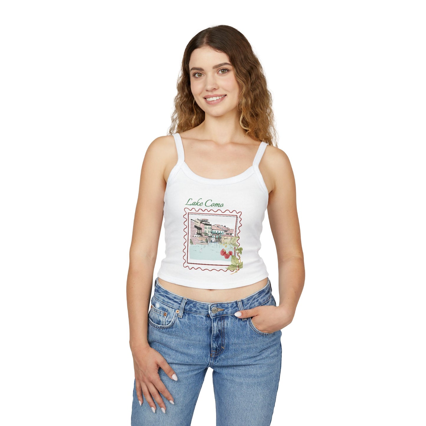 Lake Como Italy Spaghetti Strap Tank Top