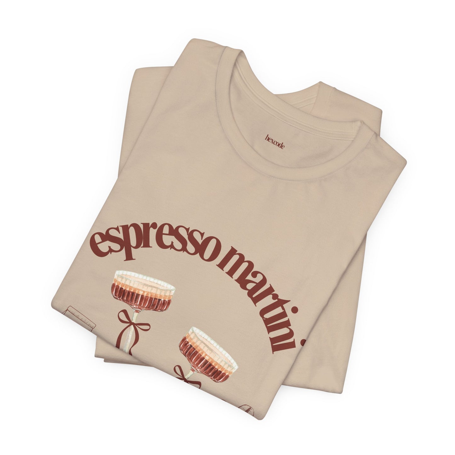 Espresso Martini Coffee Club Two Tinis Graphic Streetwear T-Shirt