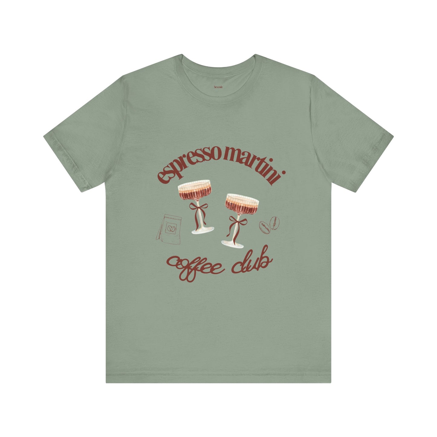 Espresso Martini Coffee Club Two Tinis Graphic Streetwear T-Shirt