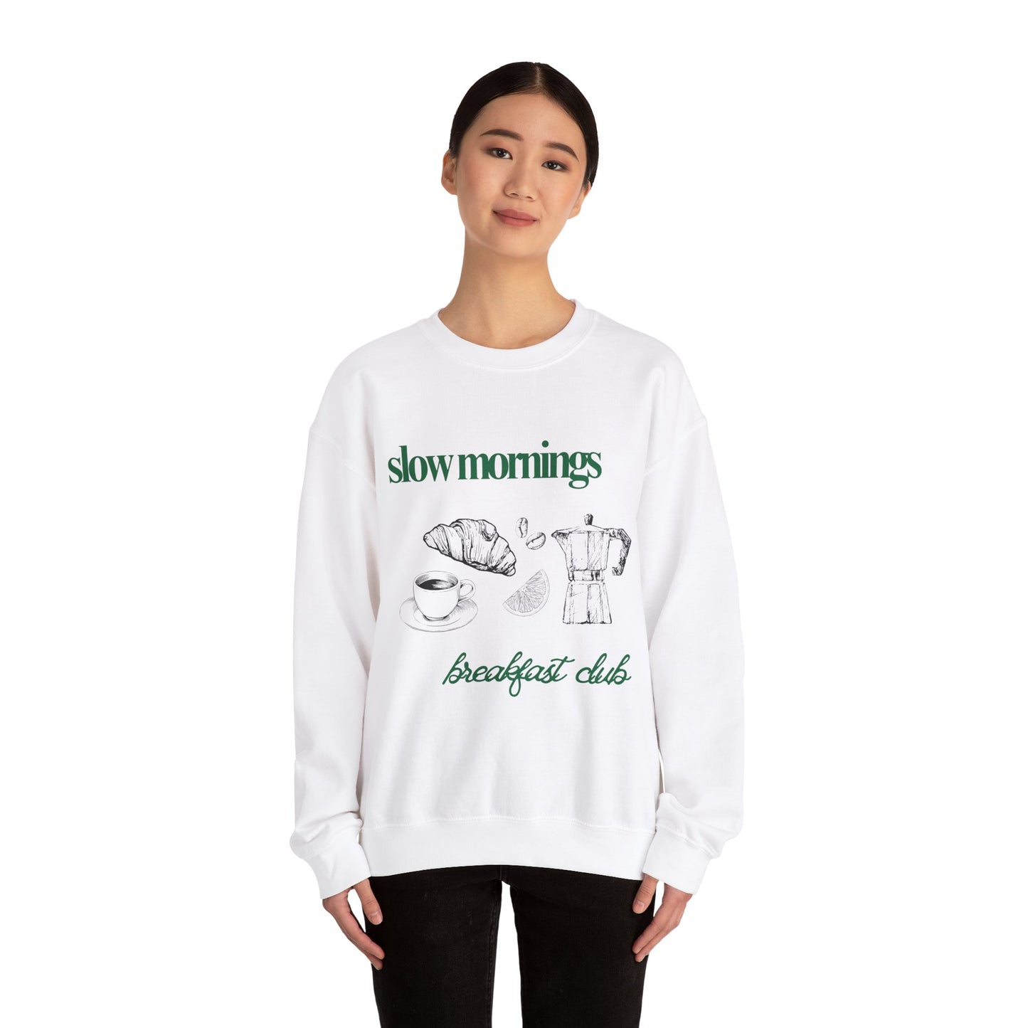 Slow Mornings Breakfast Club Coffee Graphic Sweatshirt