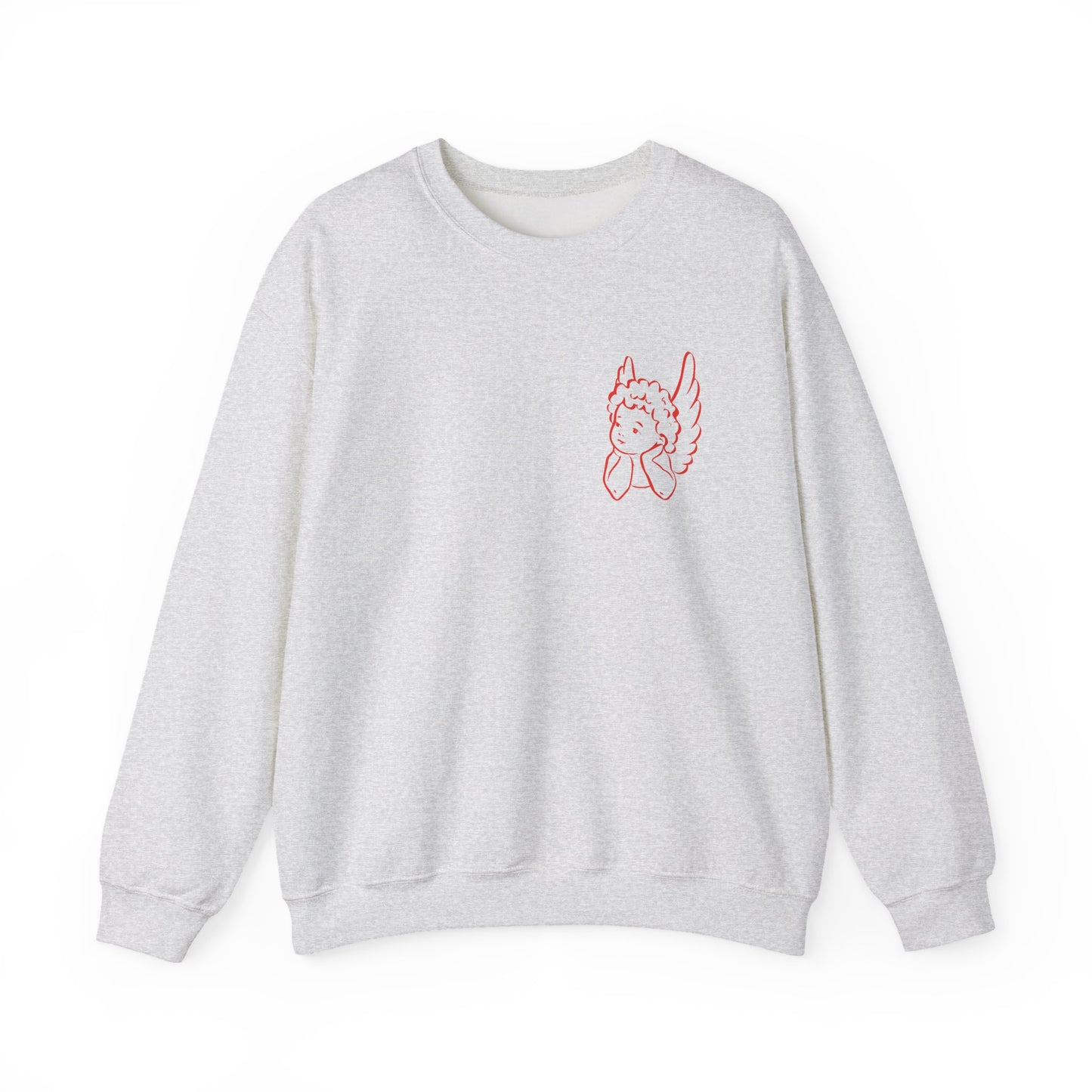 Cupid Illustration Sweatshirt | Valentine Heart Pullover, Valentine's Day Gift for Her, Gift for Mom, Stupid Cupid Sweatshirt